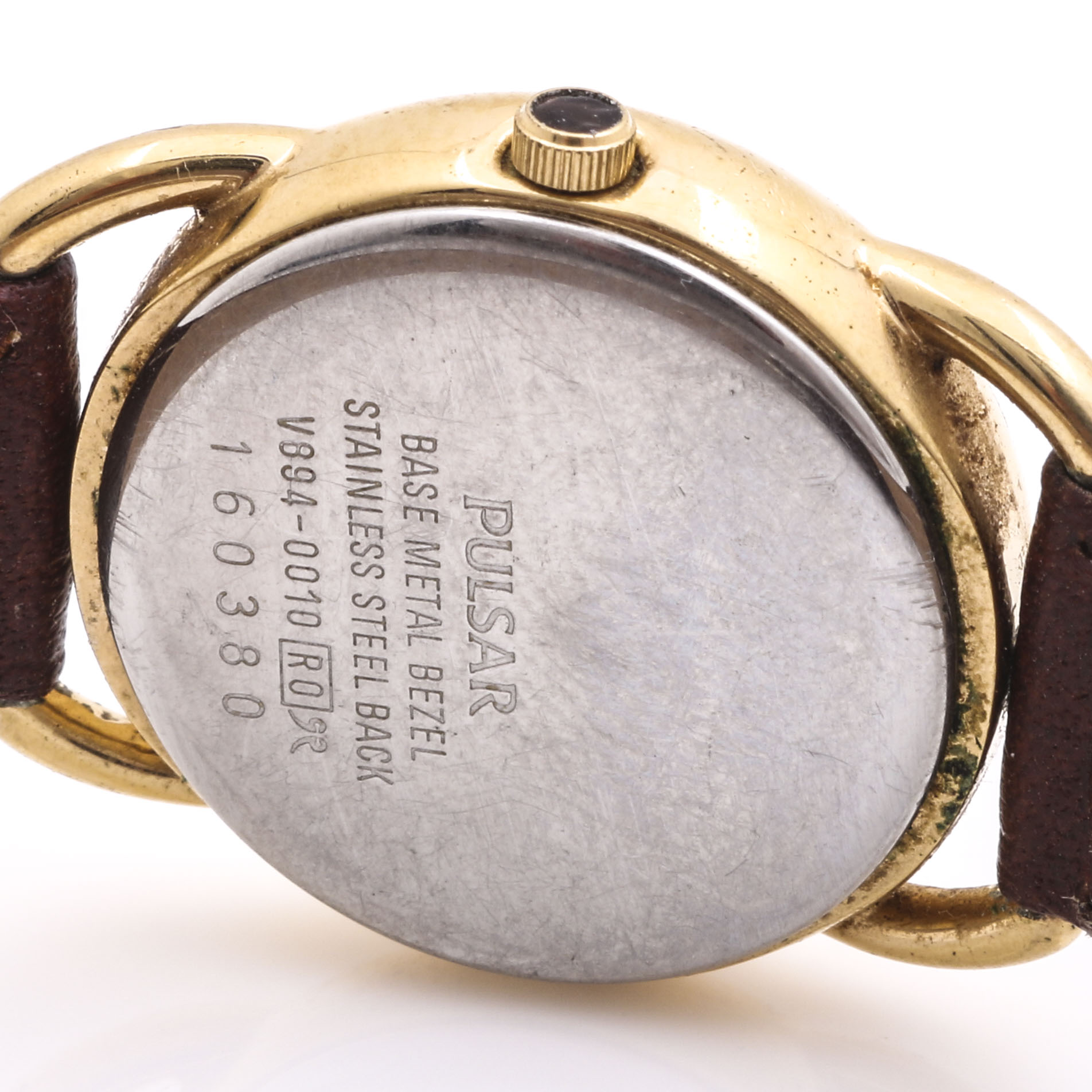 Assortment of Gold Tone Watches Including Timex Indiglo and a Pulsar Moonphase