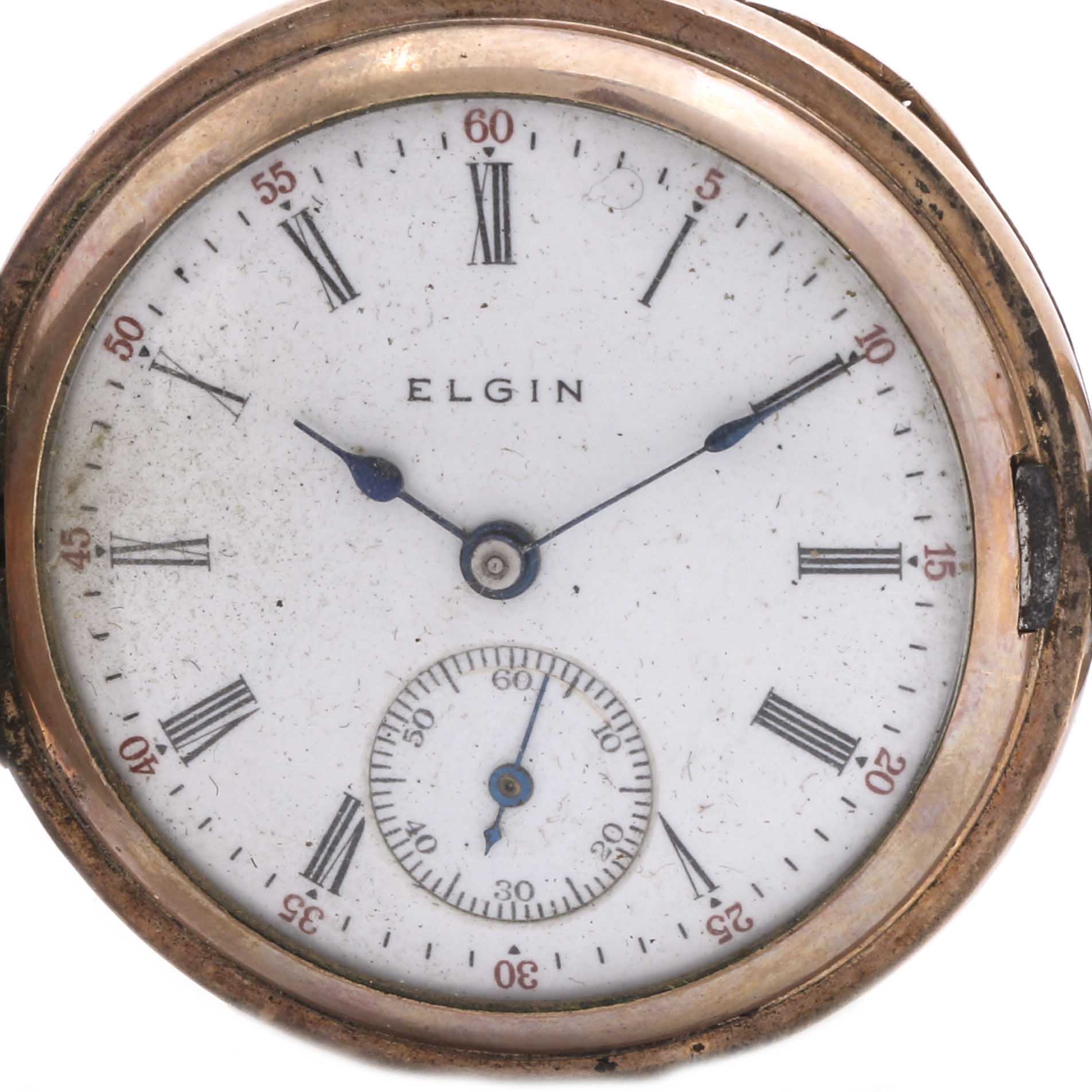 Elgin and Halcyon Gold Tone Pocket Watches