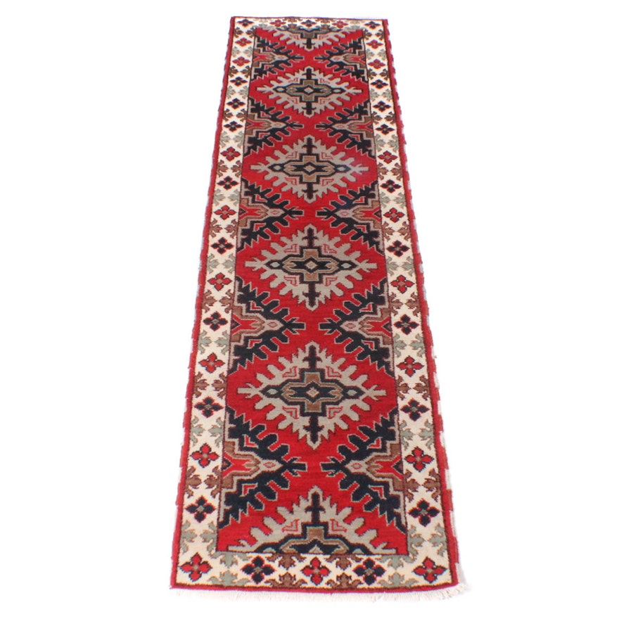 Hand-Knotted Indo-Caucasian Rug Runner