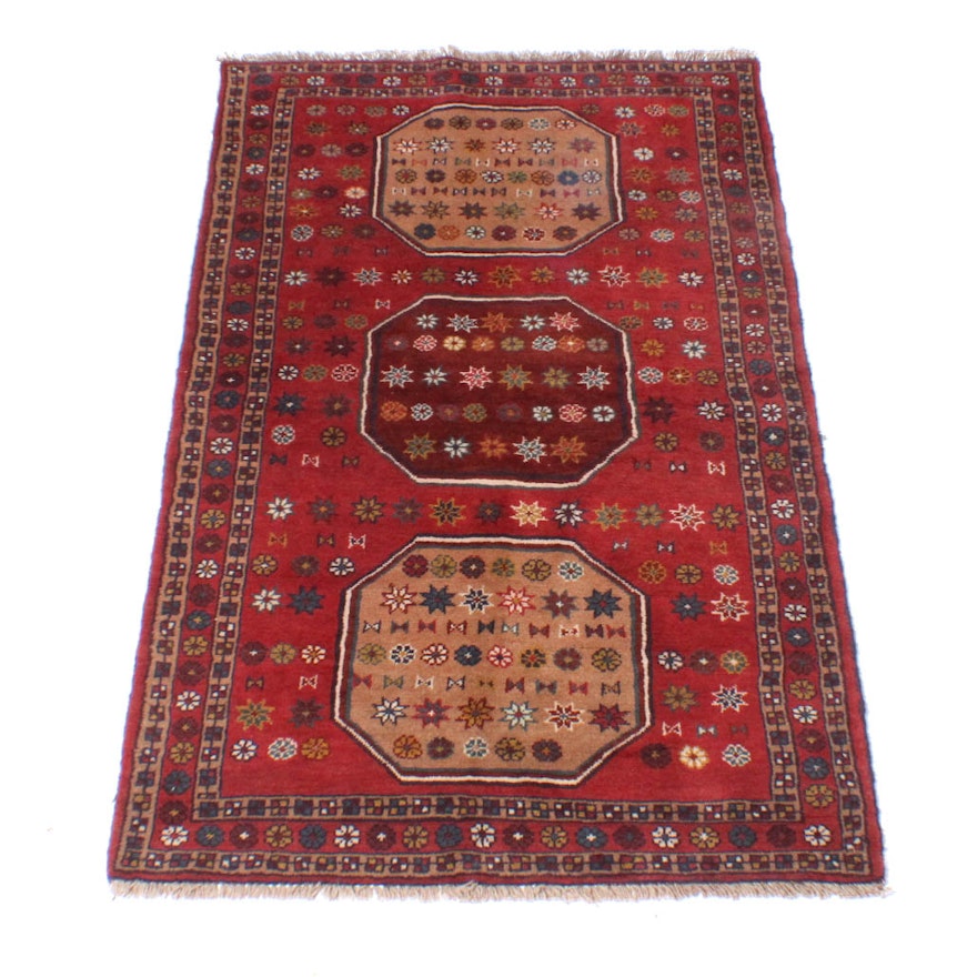 Hand-Knotted Persian Khorassan Rug