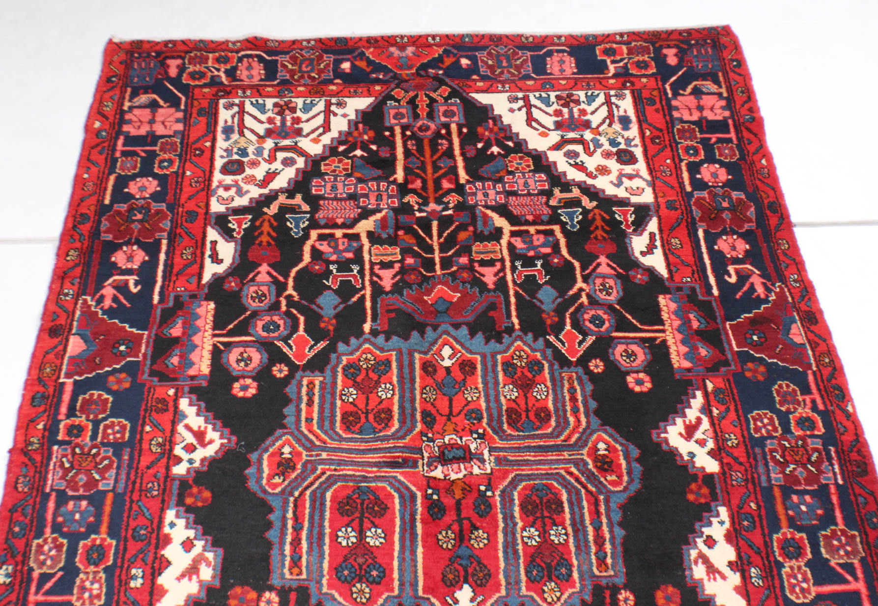 Hand-Knotted Persian Nahavand Rug