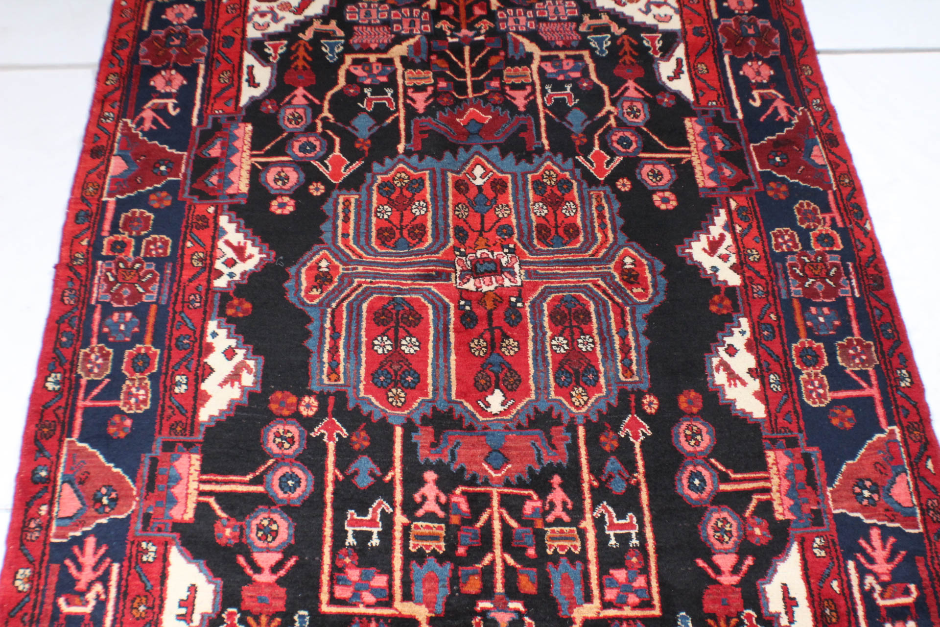 Hand-Knotted Persian Nahavand Rug