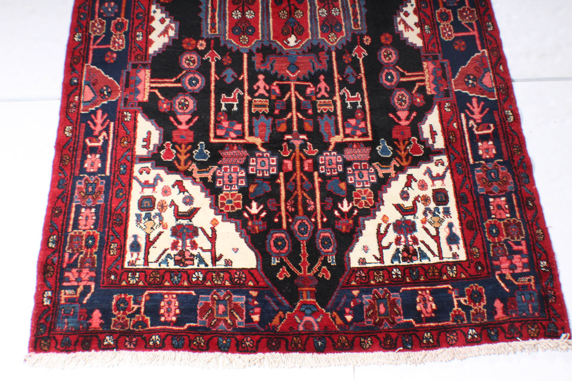 Hand-Knotted Persian Nahavand Rug