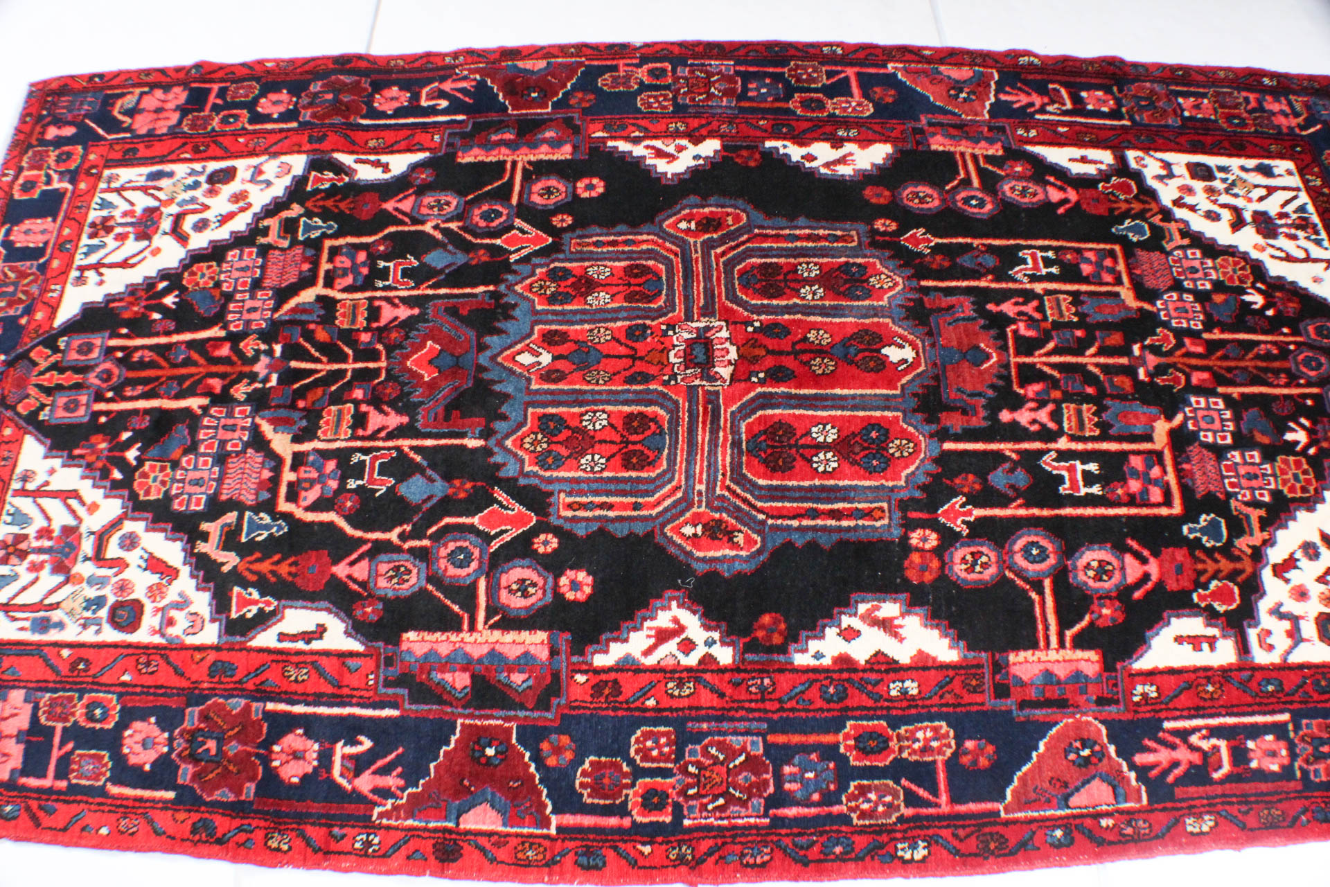Hand-Knotted Persian Nahavand Rug