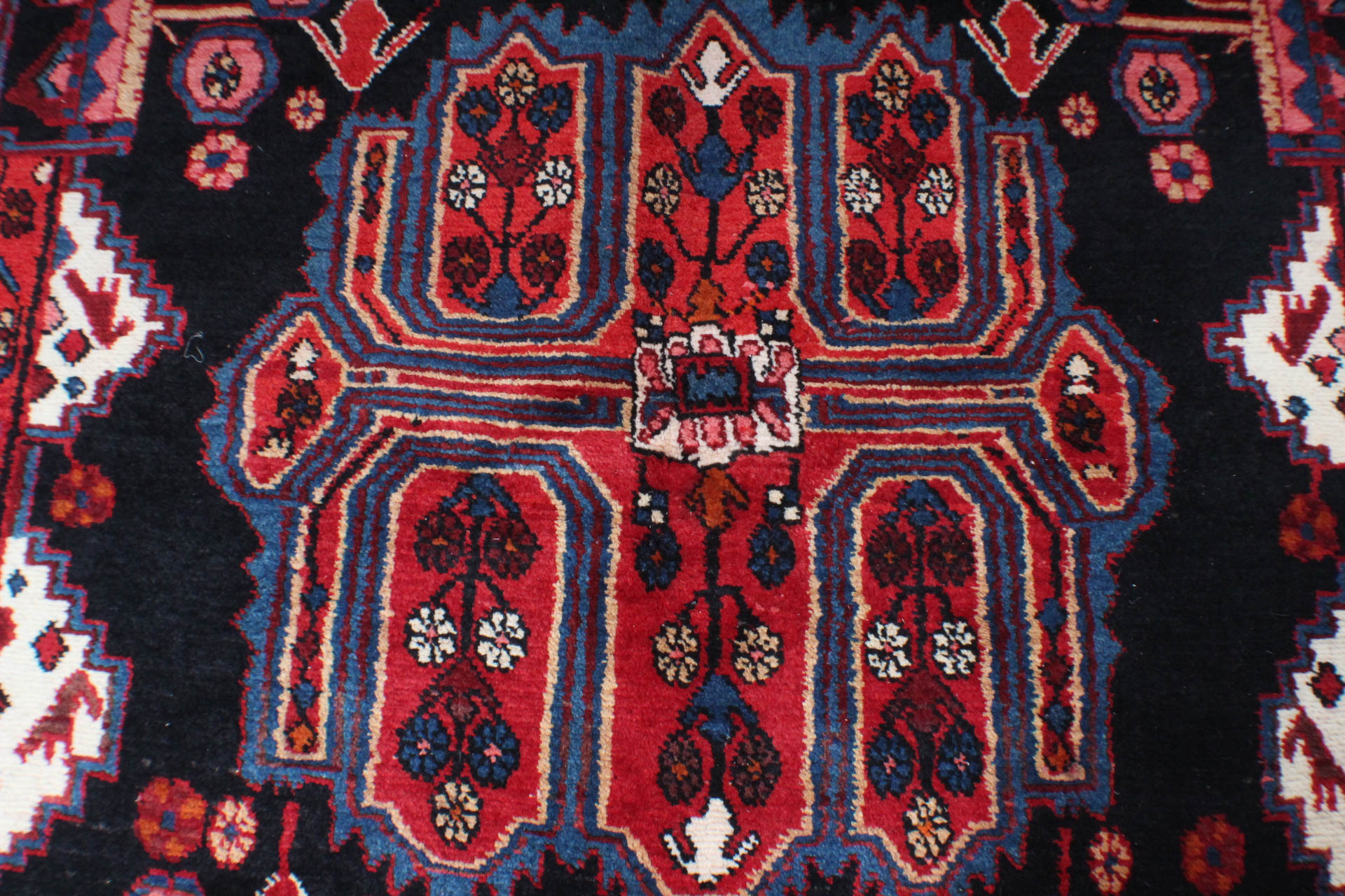 Hand-Knotted Persian Nahavand Rug