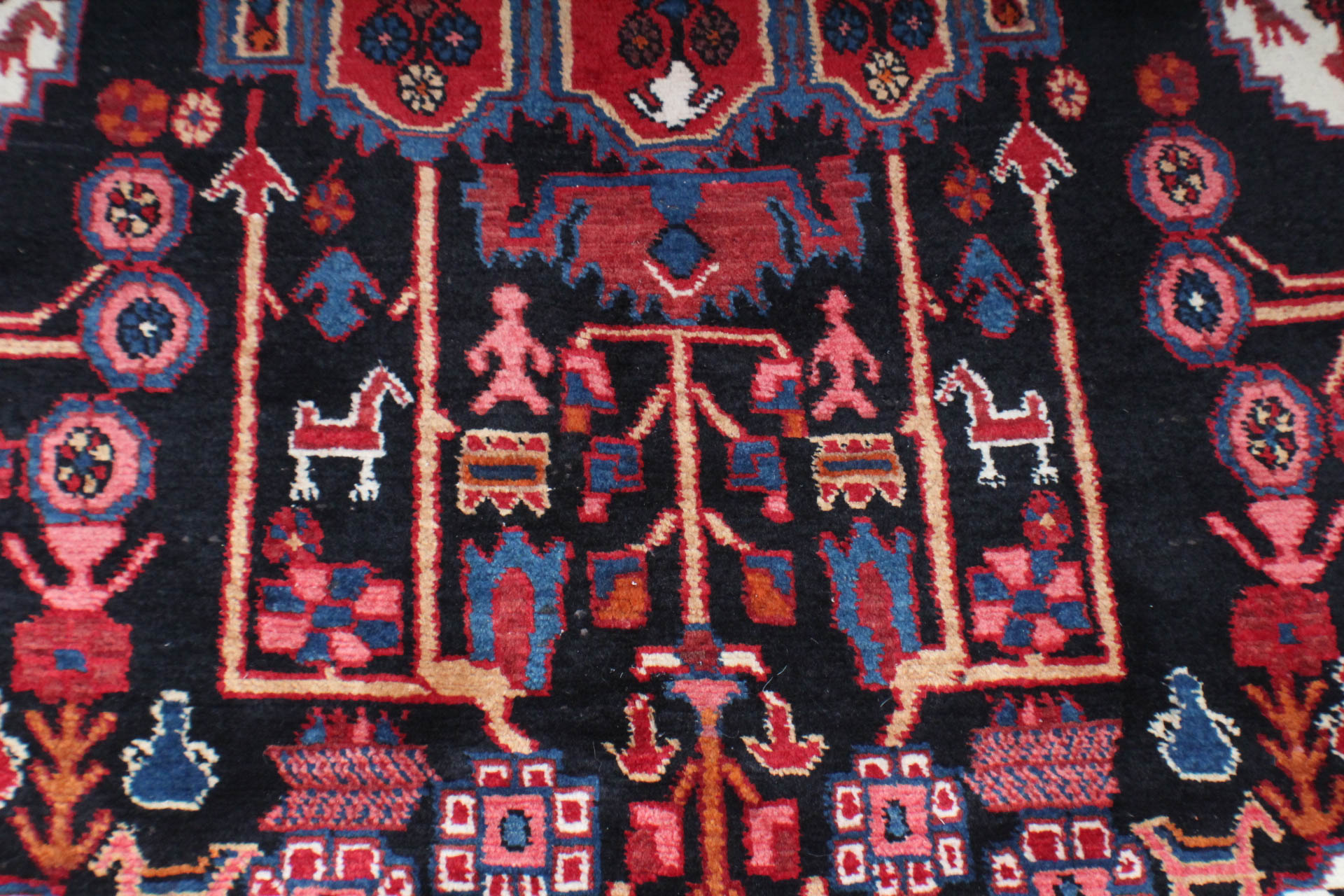 Hand-Knotted Persian Nahavand Rug