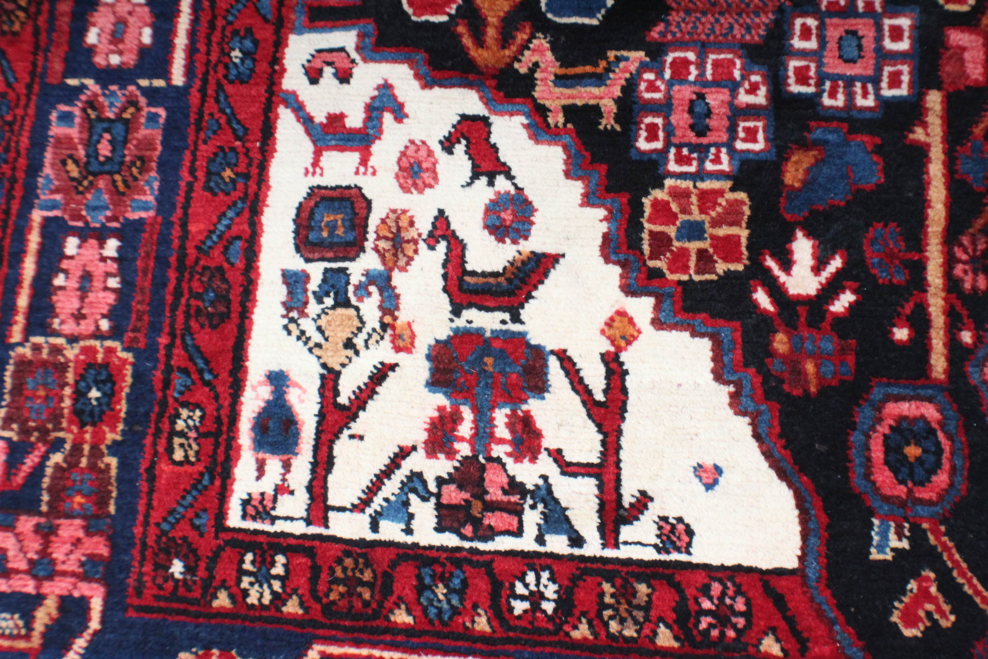 Hand-Knotted Persian Nahavand Rug