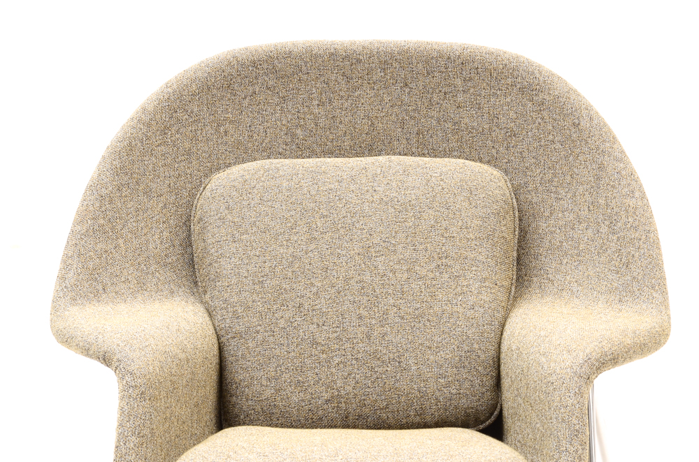 Womb Style Lounge Chair and Foot Stool