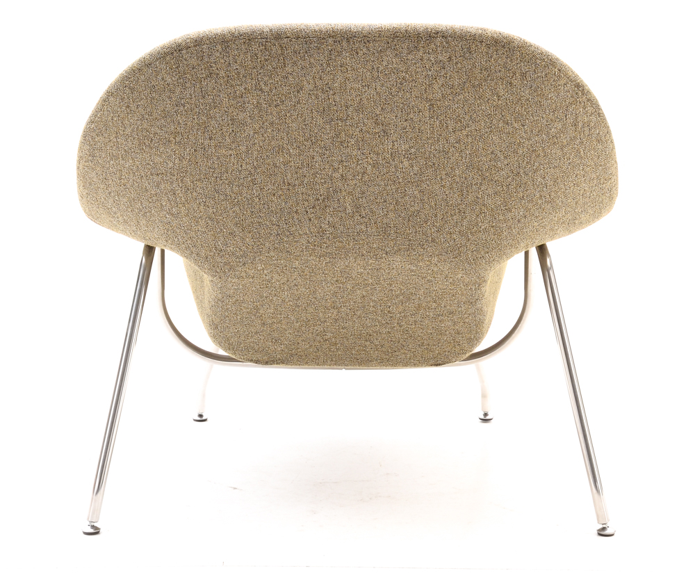 Womb Style Lounge Chair and Foot Stool