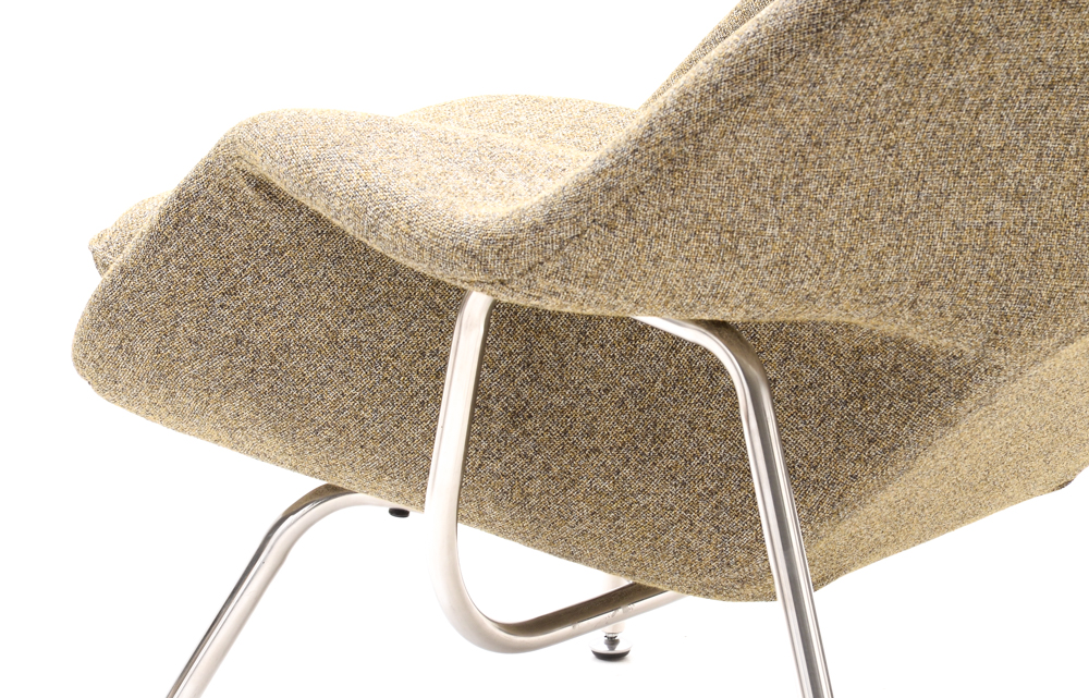 Womb Style Lounge Chair and Foot Stool