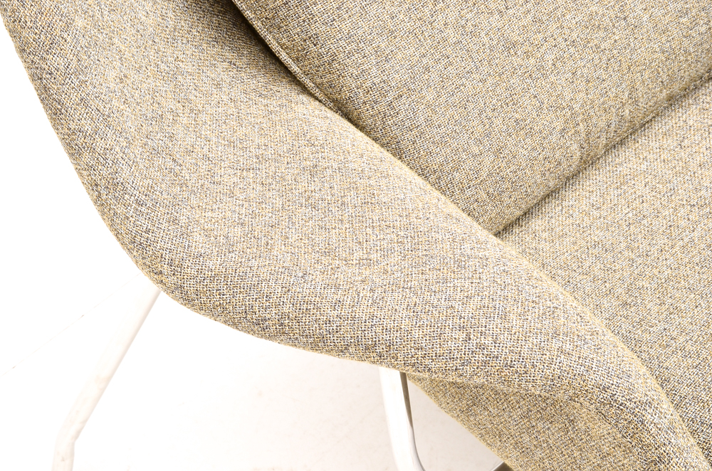 Womb Style Lounge Chair and Foot Stool