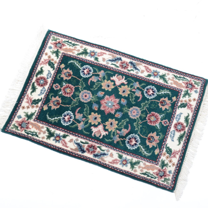 Hand Knotted Indo-Persian Tabriz Accent Rug