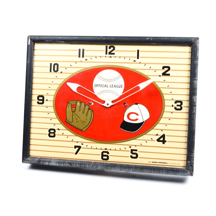 Vintage Cincinnati Reds Wall Clock