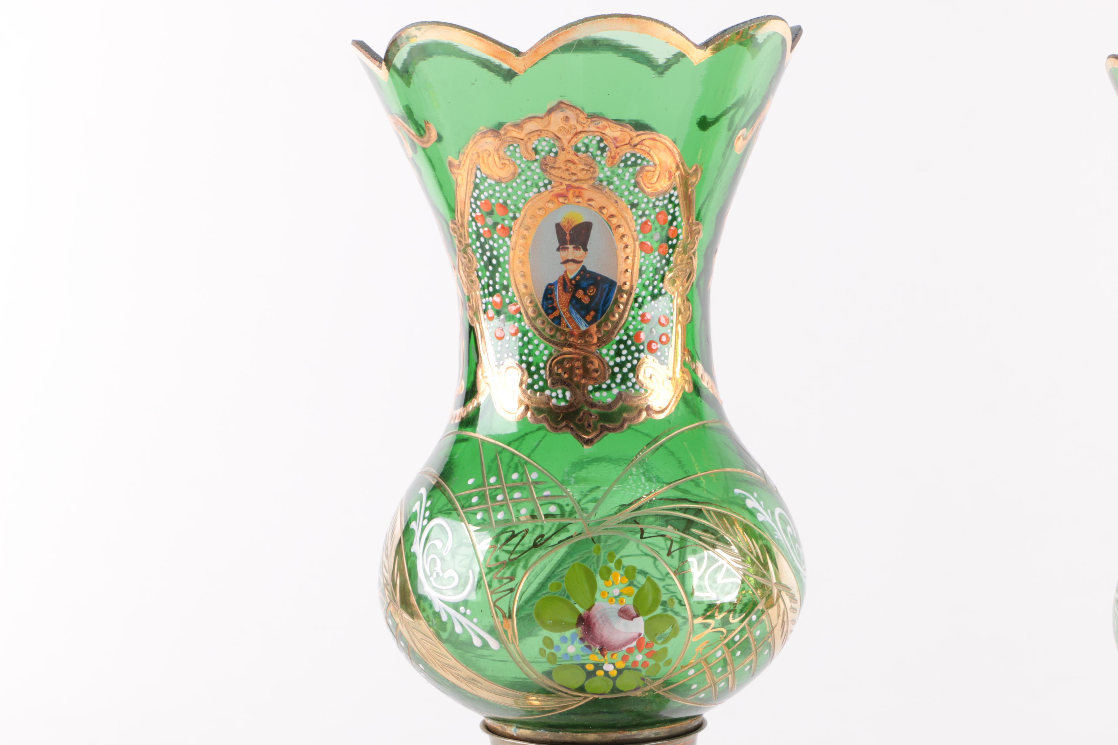 Vintage Bohemian Glass Lamps