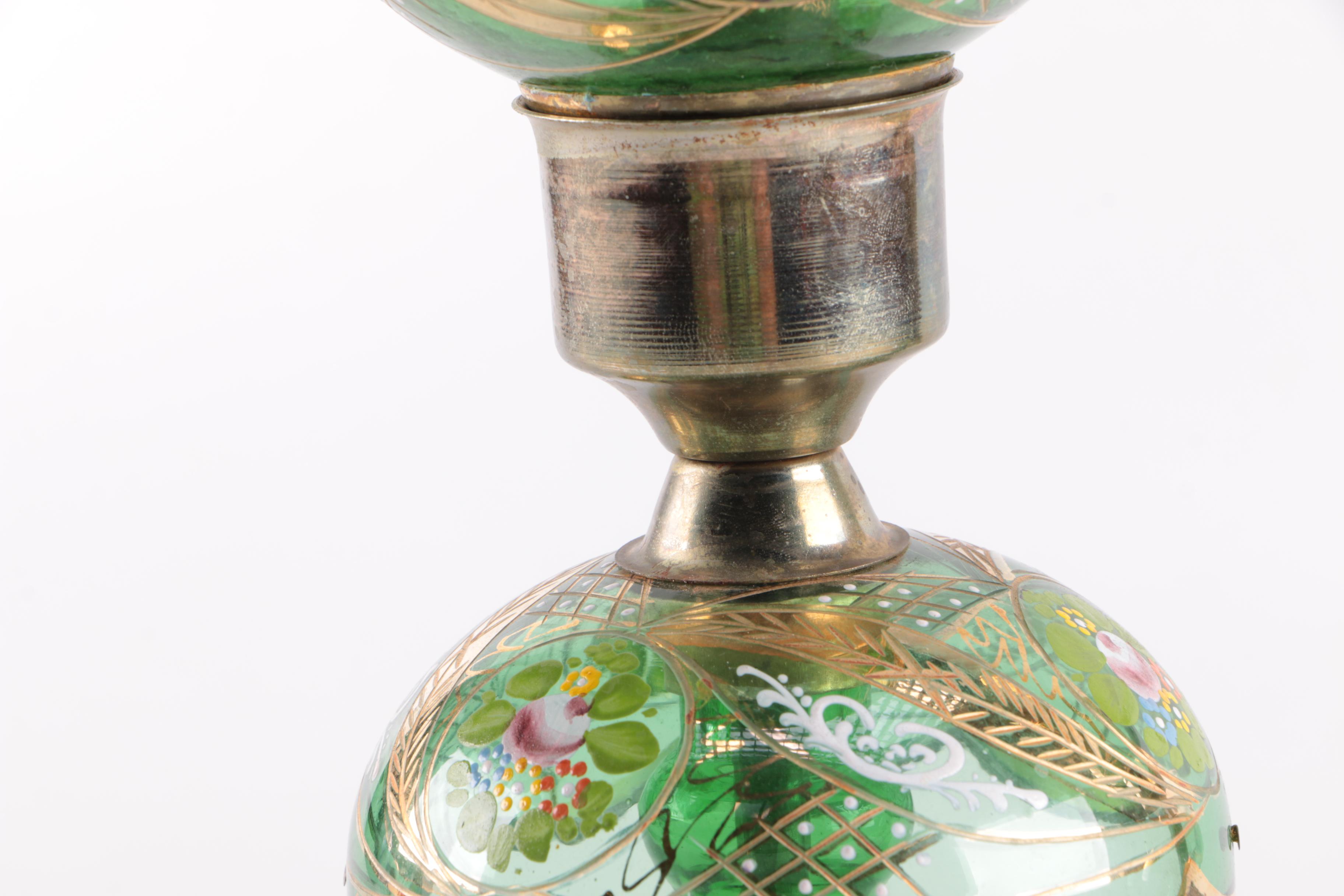 Vintage Bohemian Glass Lamps