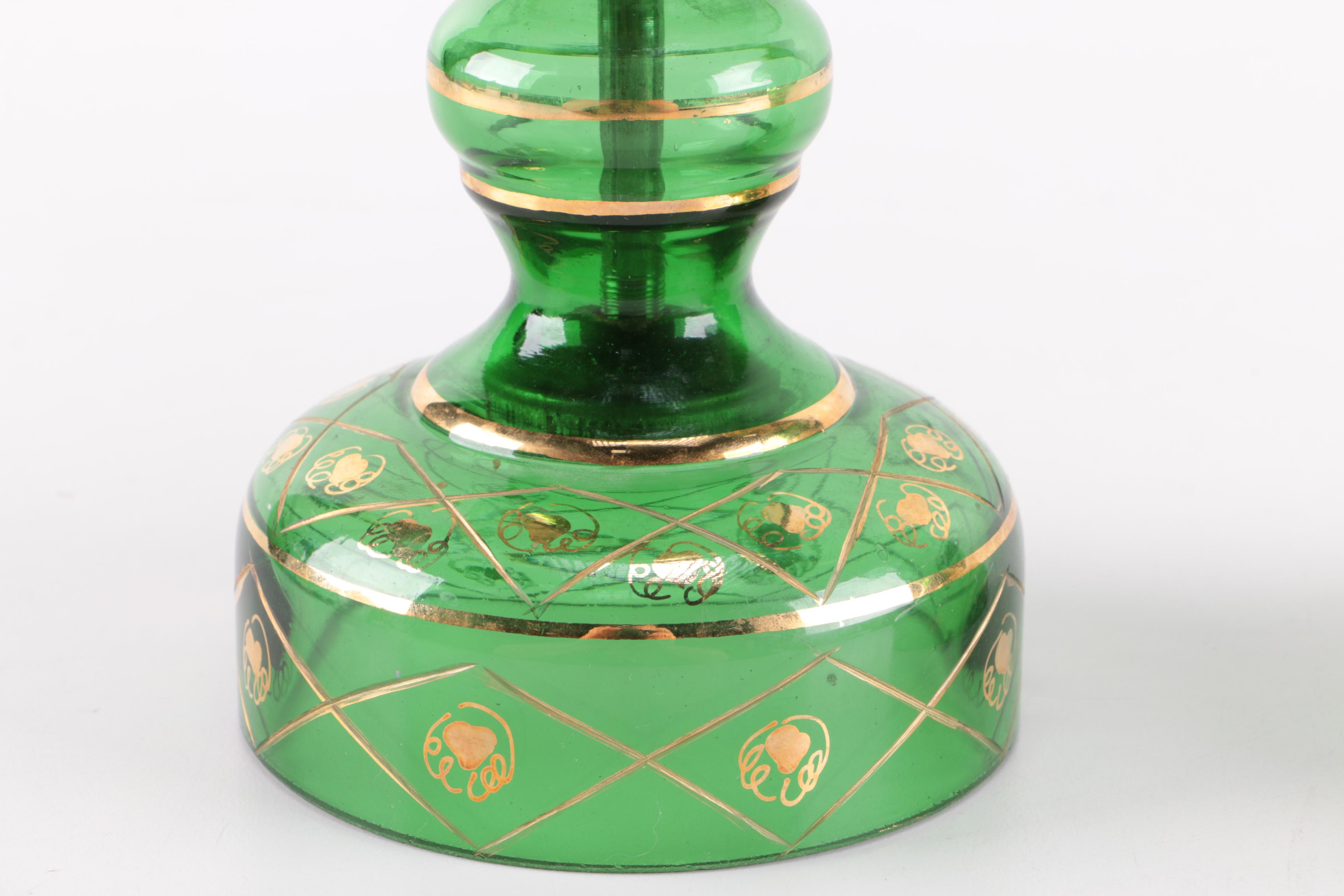 Vintage Bohemian Glass Lamps