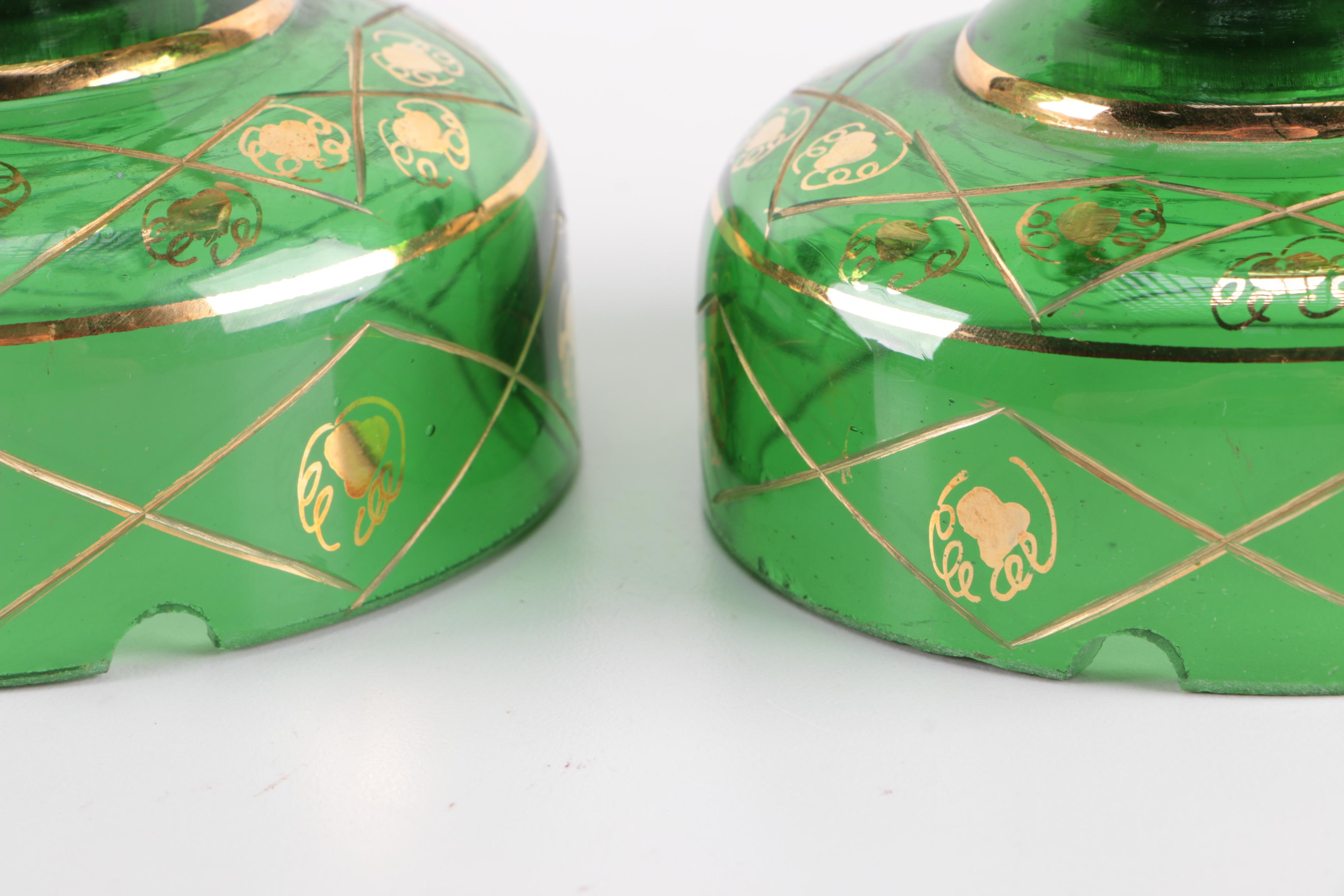 Vintage Bohemian Glass Lamps