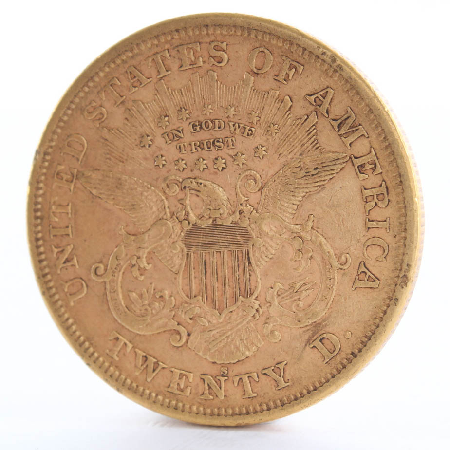 1868 Coronet Head Gold Twenty Dollar Double Eagle