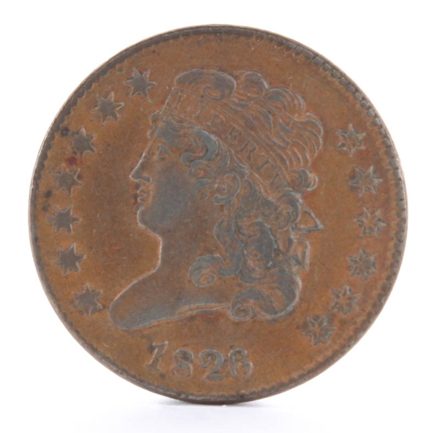 1826 Classic Head Half Cent
