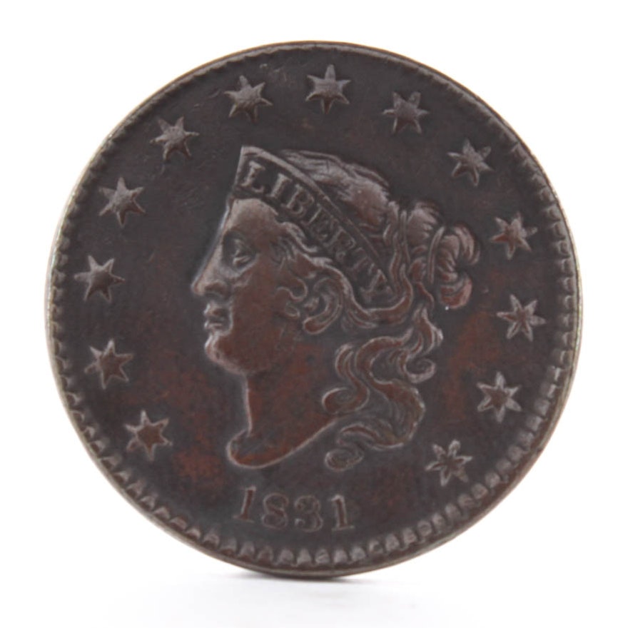 1831 Coronet Liberty Head Large Cent