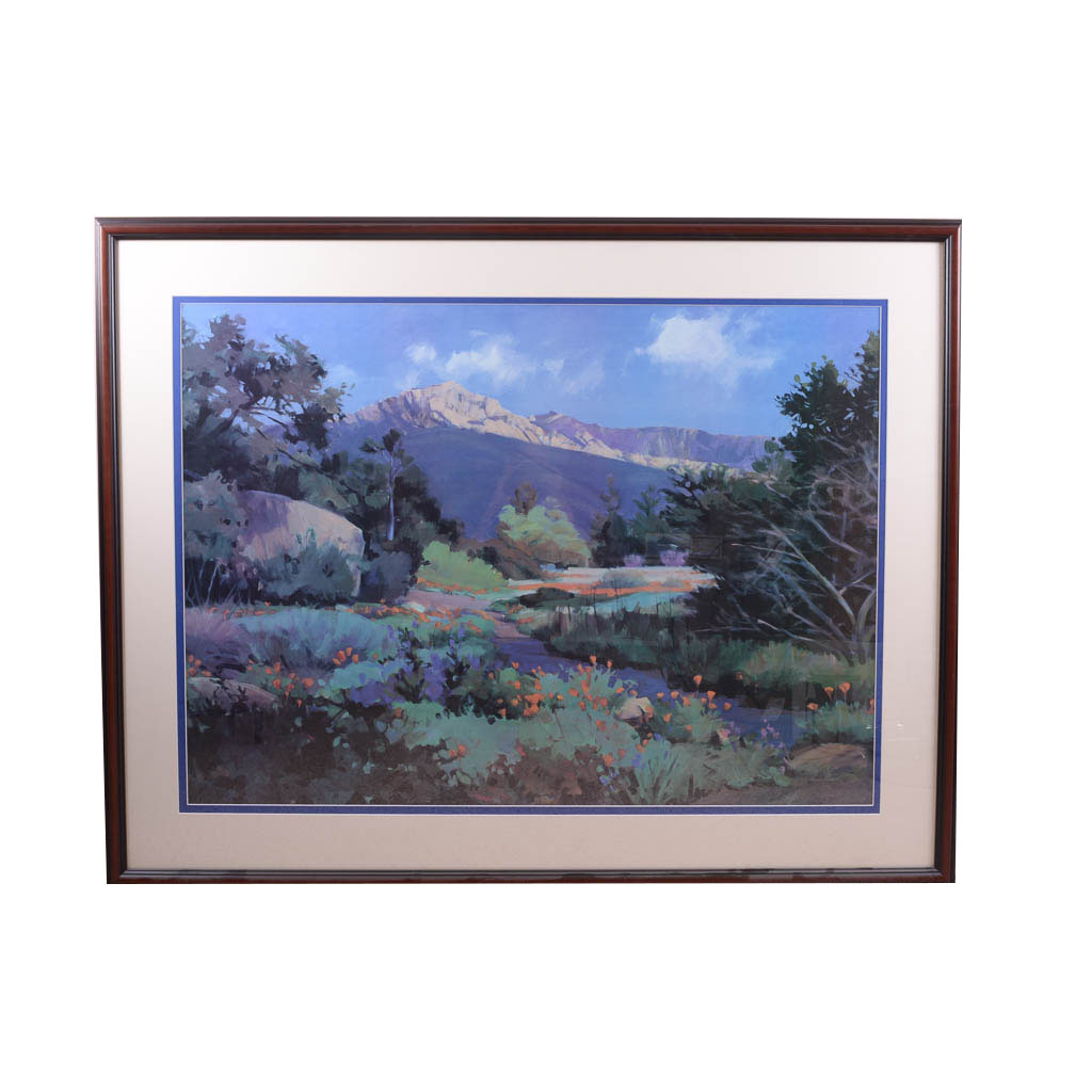 Marcia Burtt "Morning In The Cloud Shadows" Framed Offset Lithograph