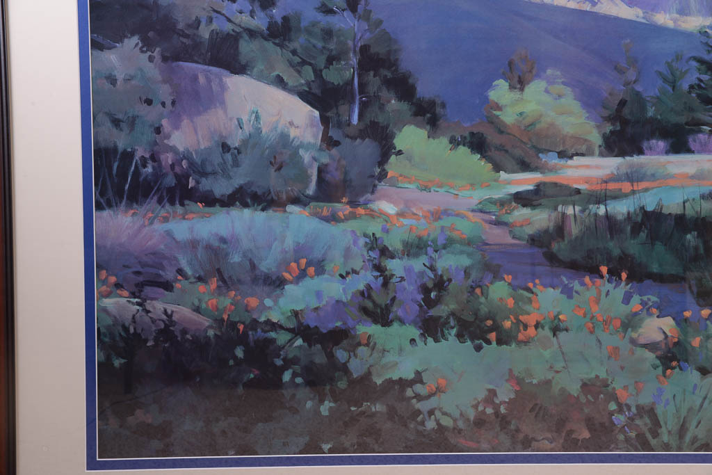 Marcia Burtt "Morning In The Cloud Shadows" Framed Offset Lithograph