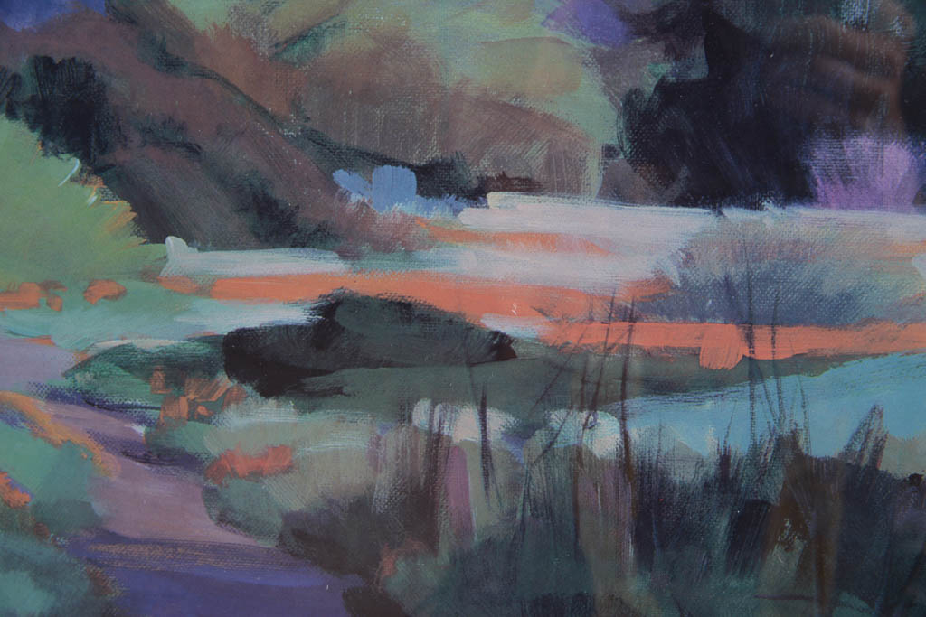 Marcia Burtt "Morning In The Cloud Shadows" Framed Offset Lithograph