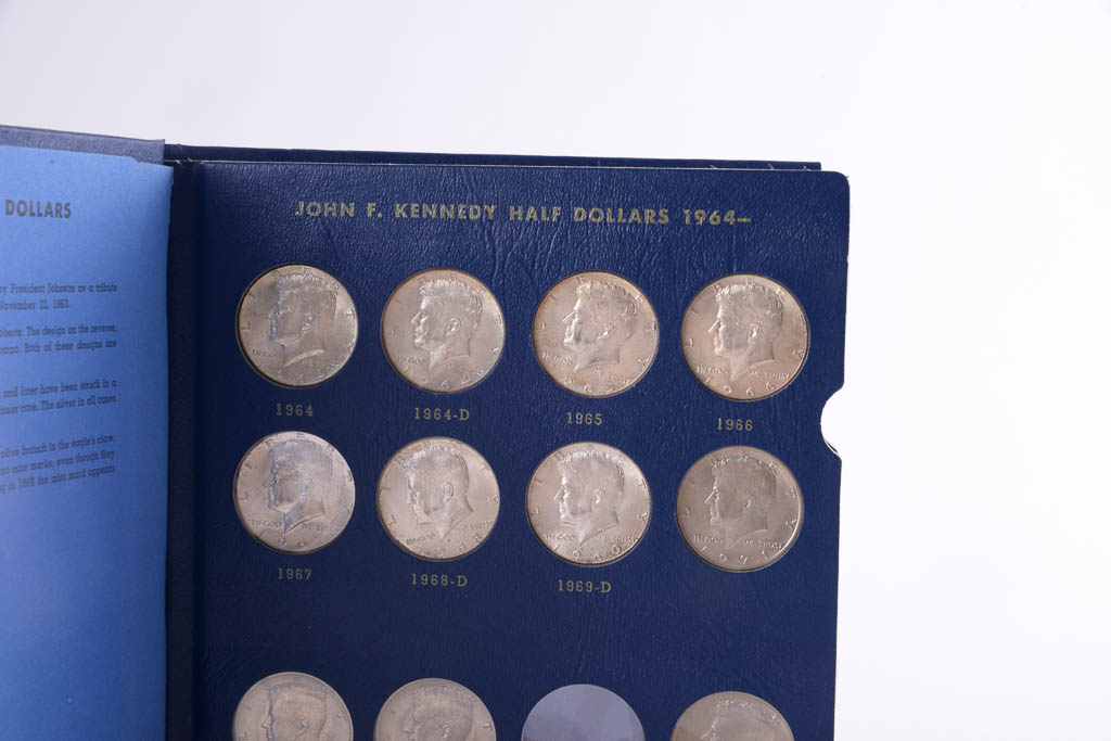 Collection of John F. Kennedy Half Dollars, 1964-1969