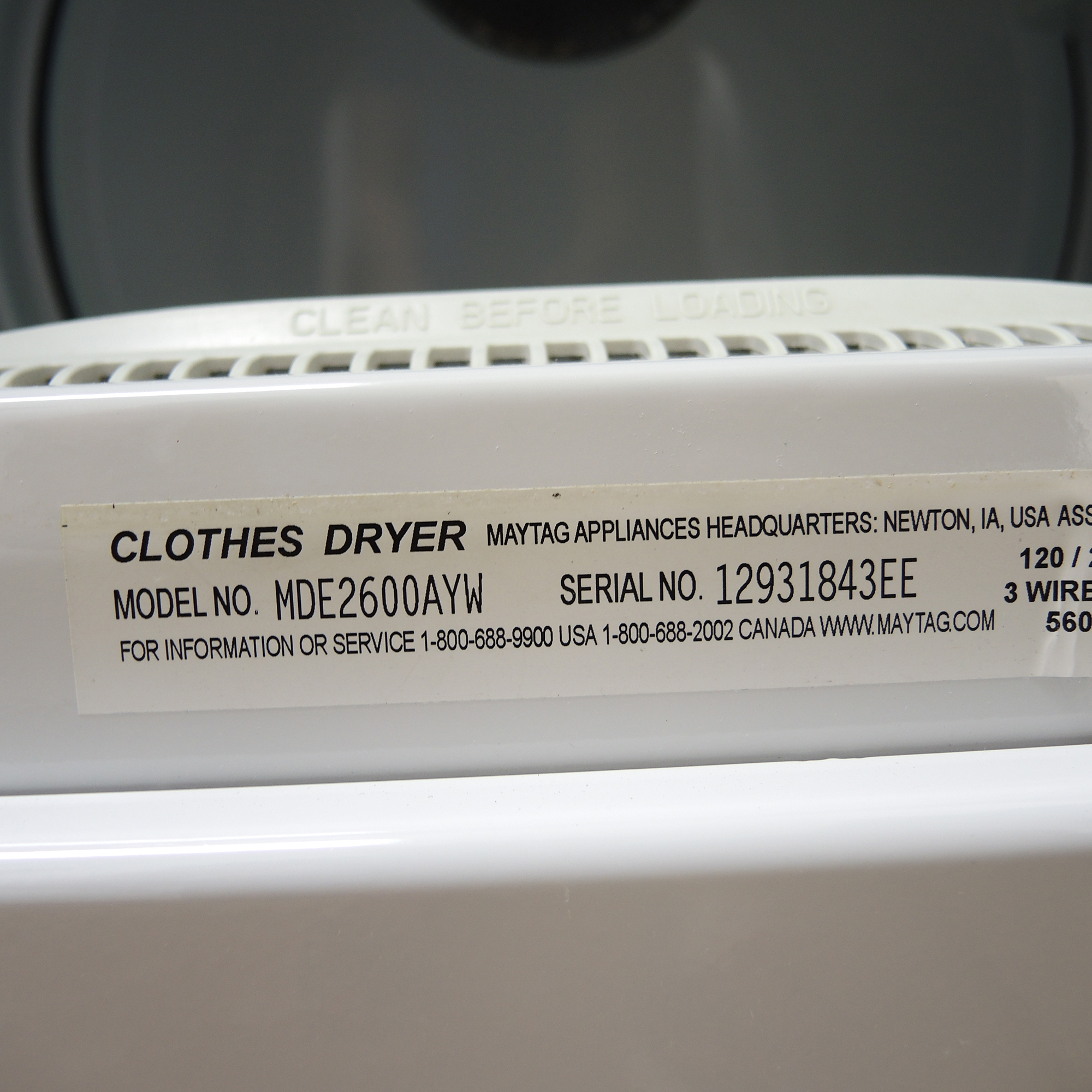 White Maytag Washer and Dryer Set