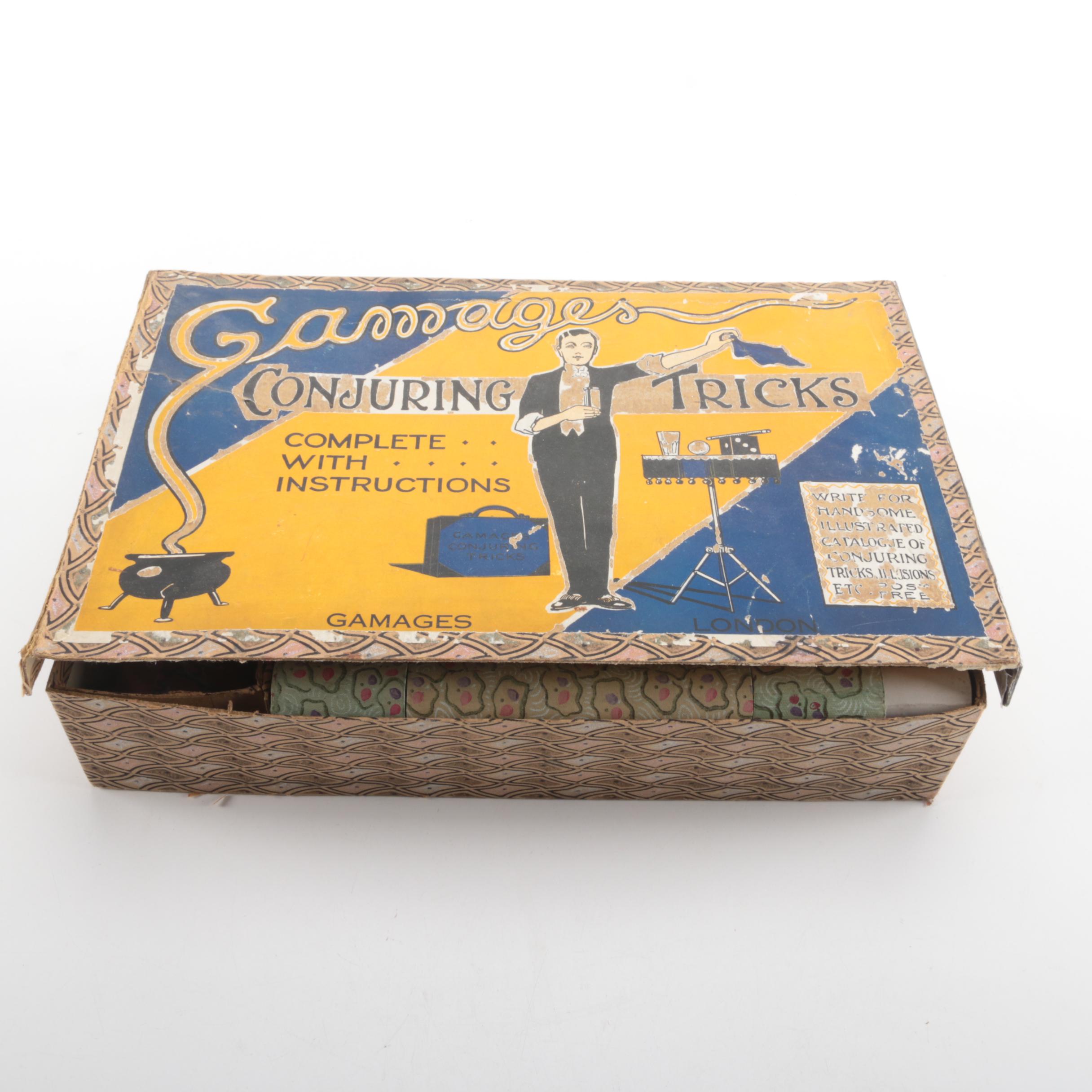 Vintage Gamages Conjuring Tricks Set