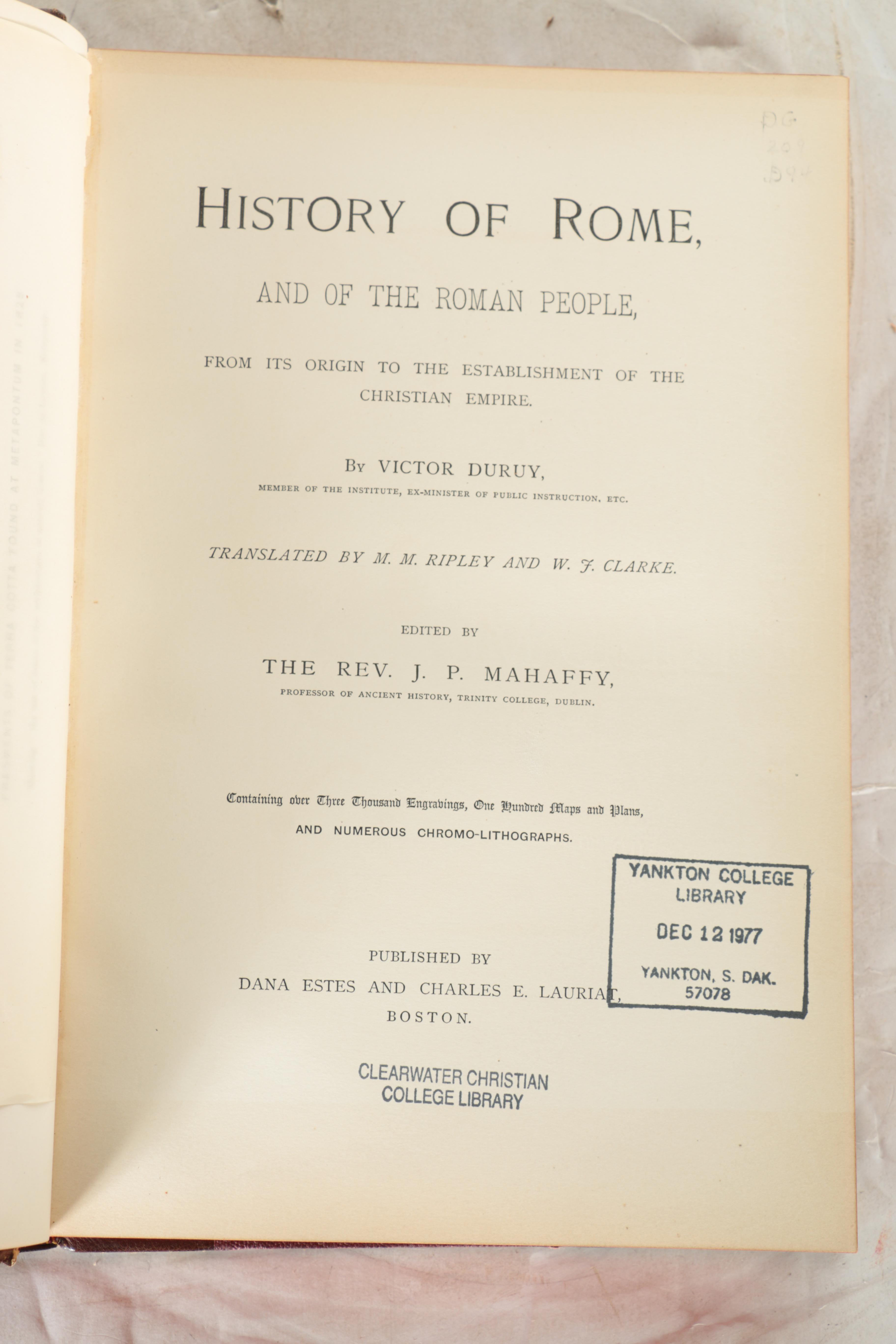 Early 1900s Sixteen Volumes of "History of Rome" by Victory Dury