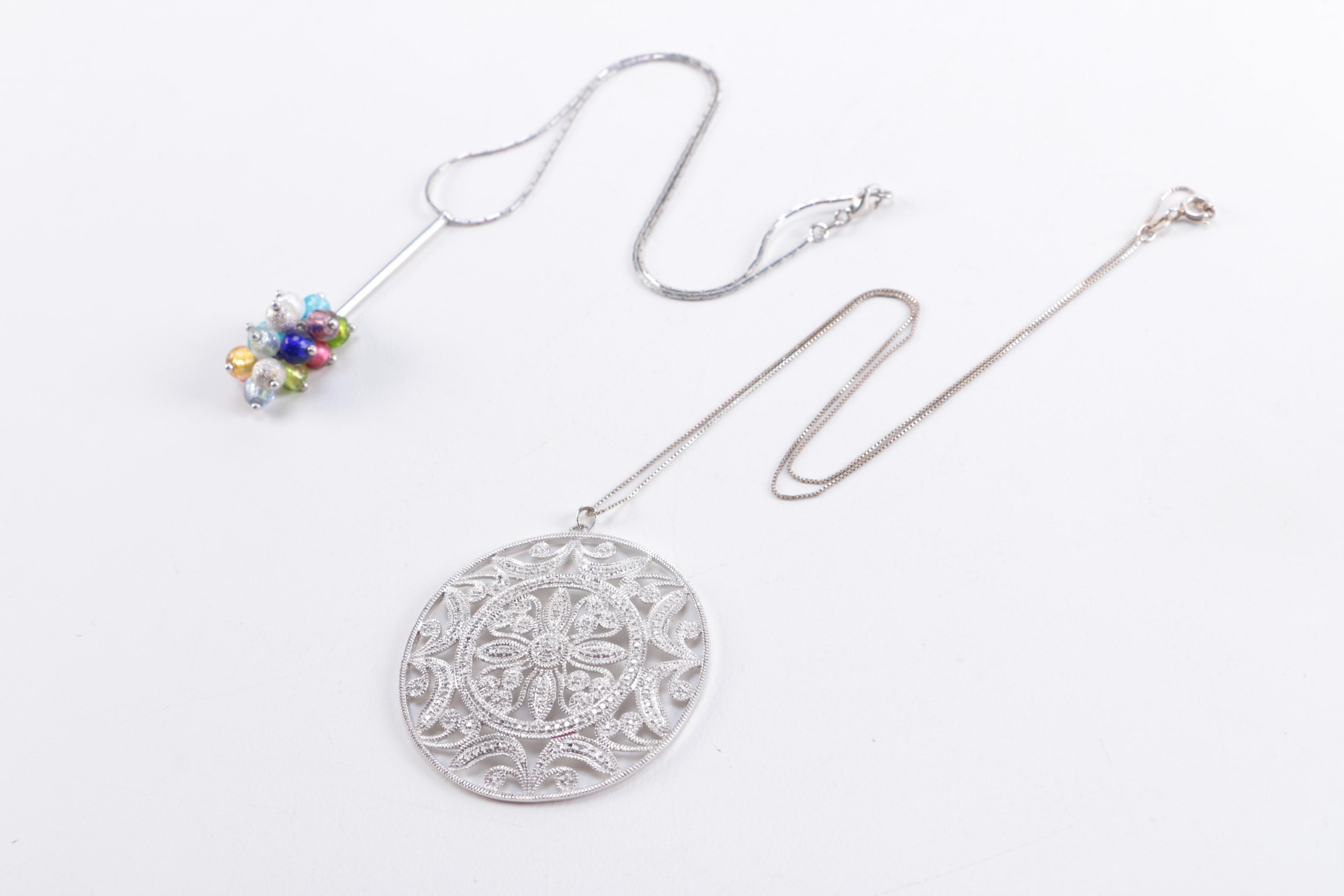 Sterling Silver Jewelry Including Diamonds