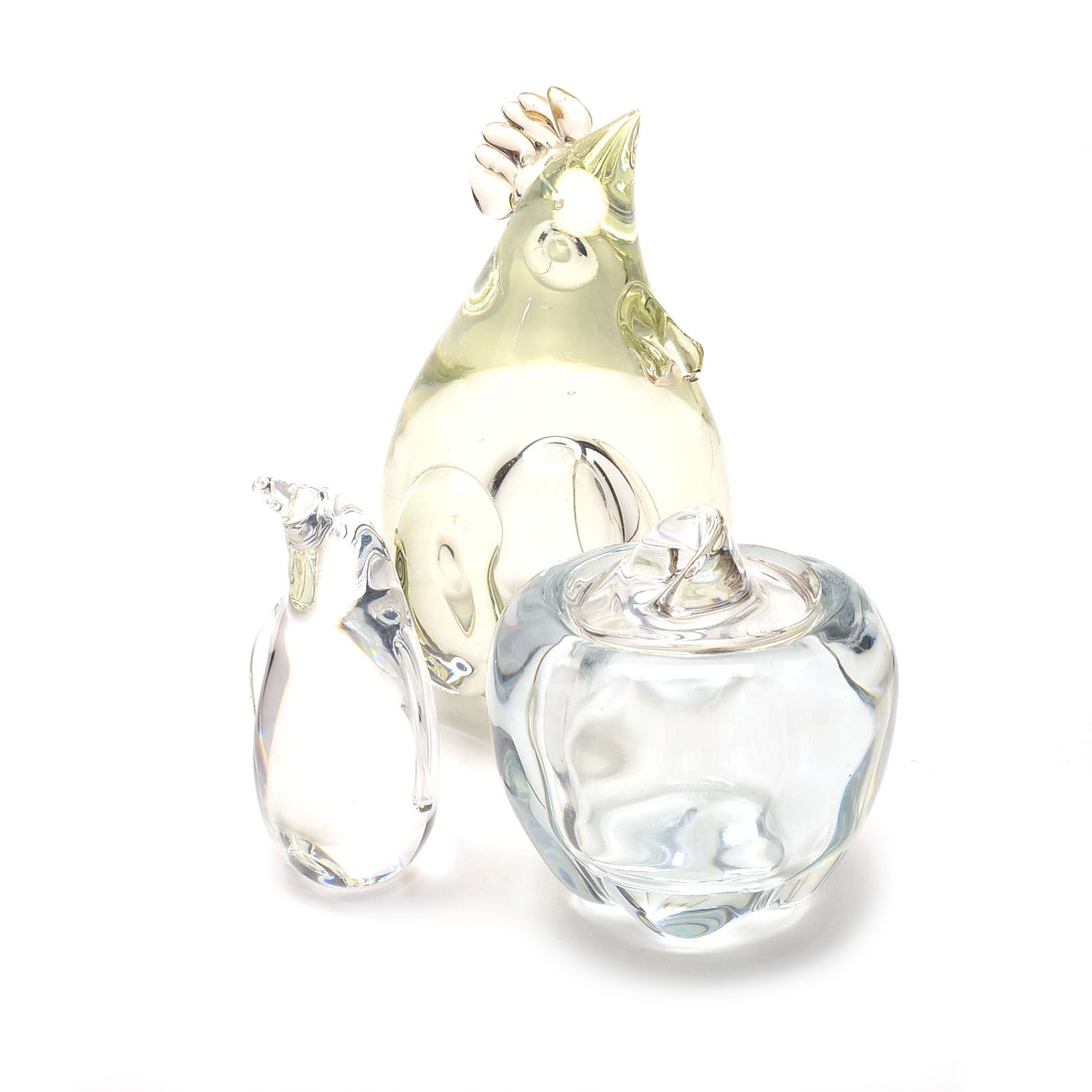 Blown Glass Paperweights and Jar