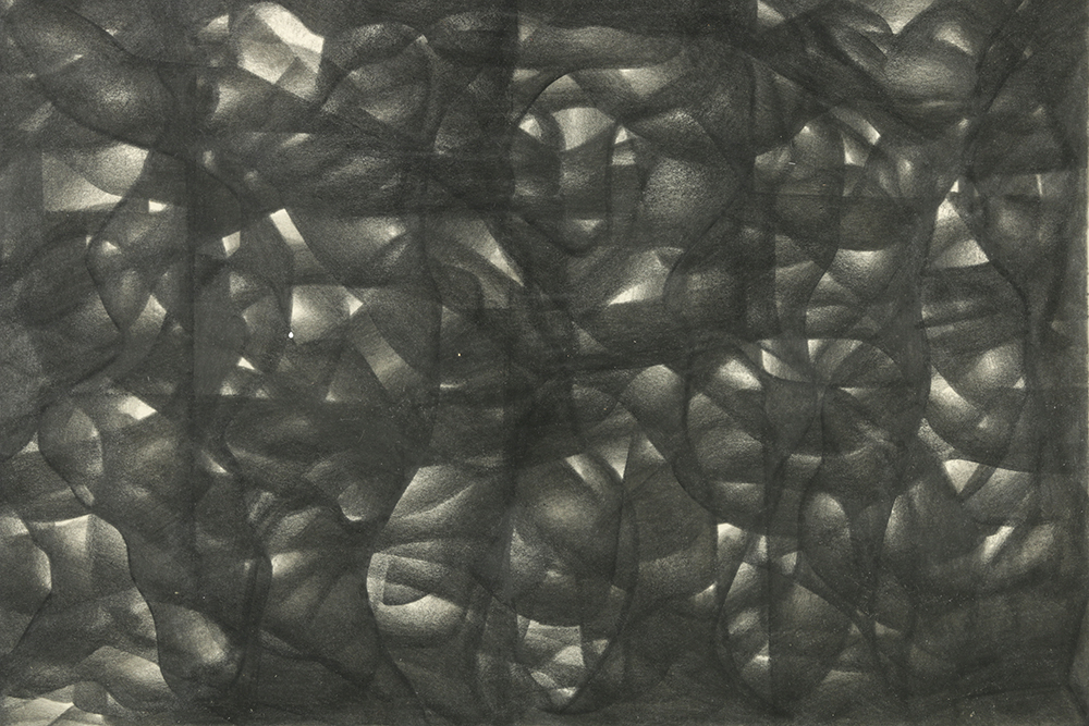 Joe M. Fischer Graphite Drawing on Paper "Nocturnal Niagara"