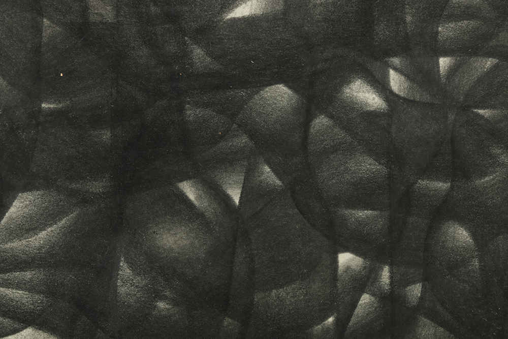 Joe M. Fischer Graphite Drawing on Paper "Nocturnal Niagara"