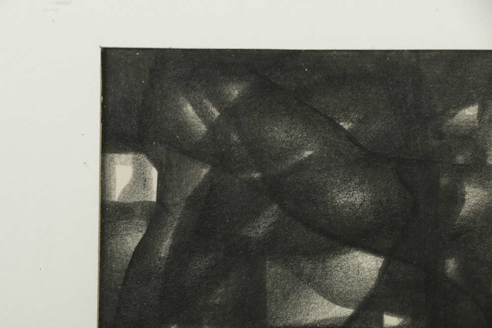 Joe M. Fischer Graphite Drawing on Paper "Nocturnal Niagara"