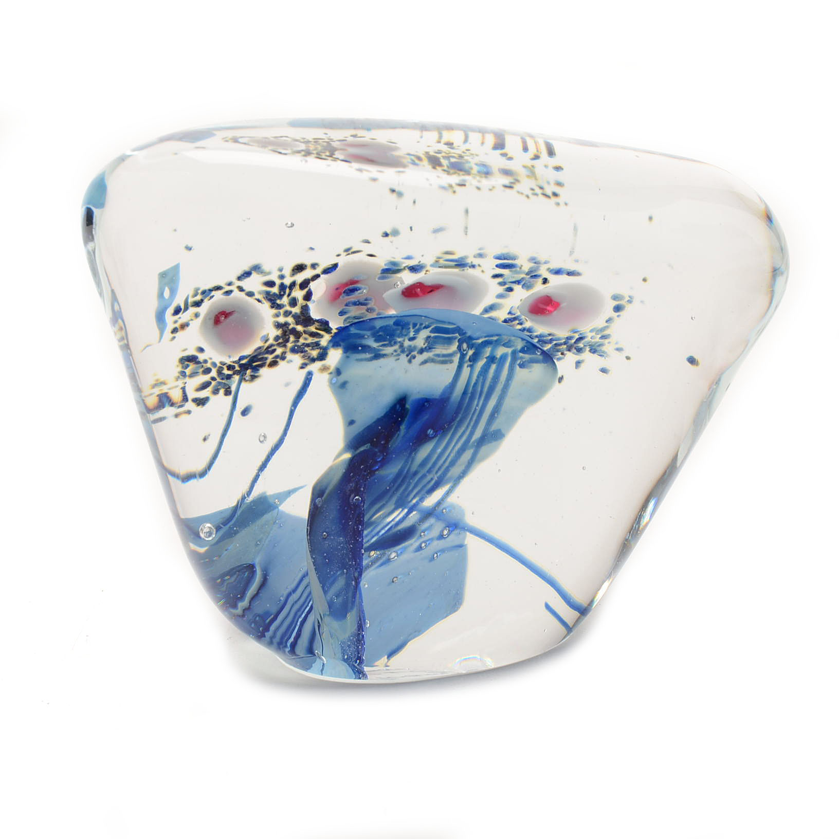 Assorted Blown Glass Floral Paperweights