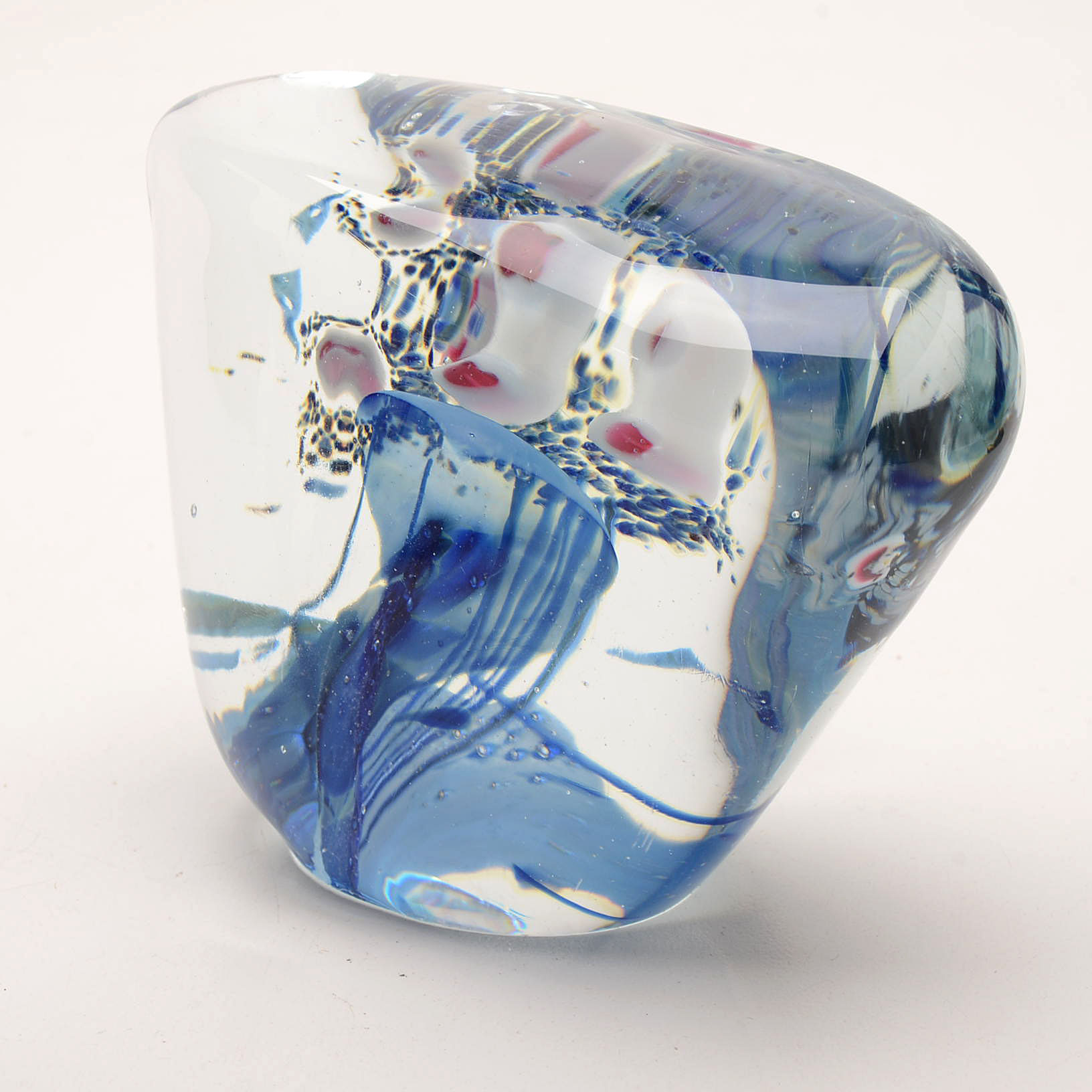 Assorted Blown Glass Floral Paperweights