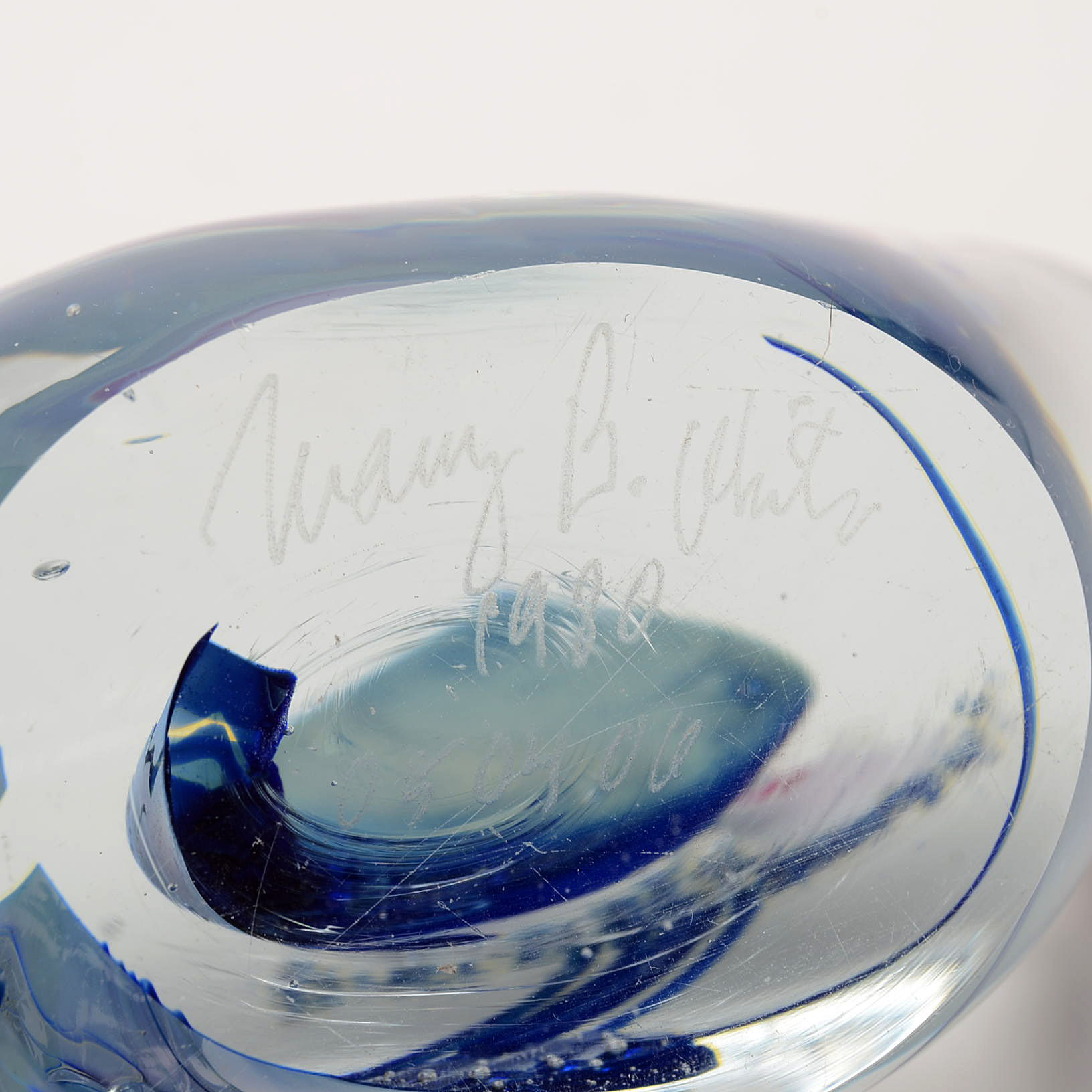 Assorted Blown Glass Floral Paperweights