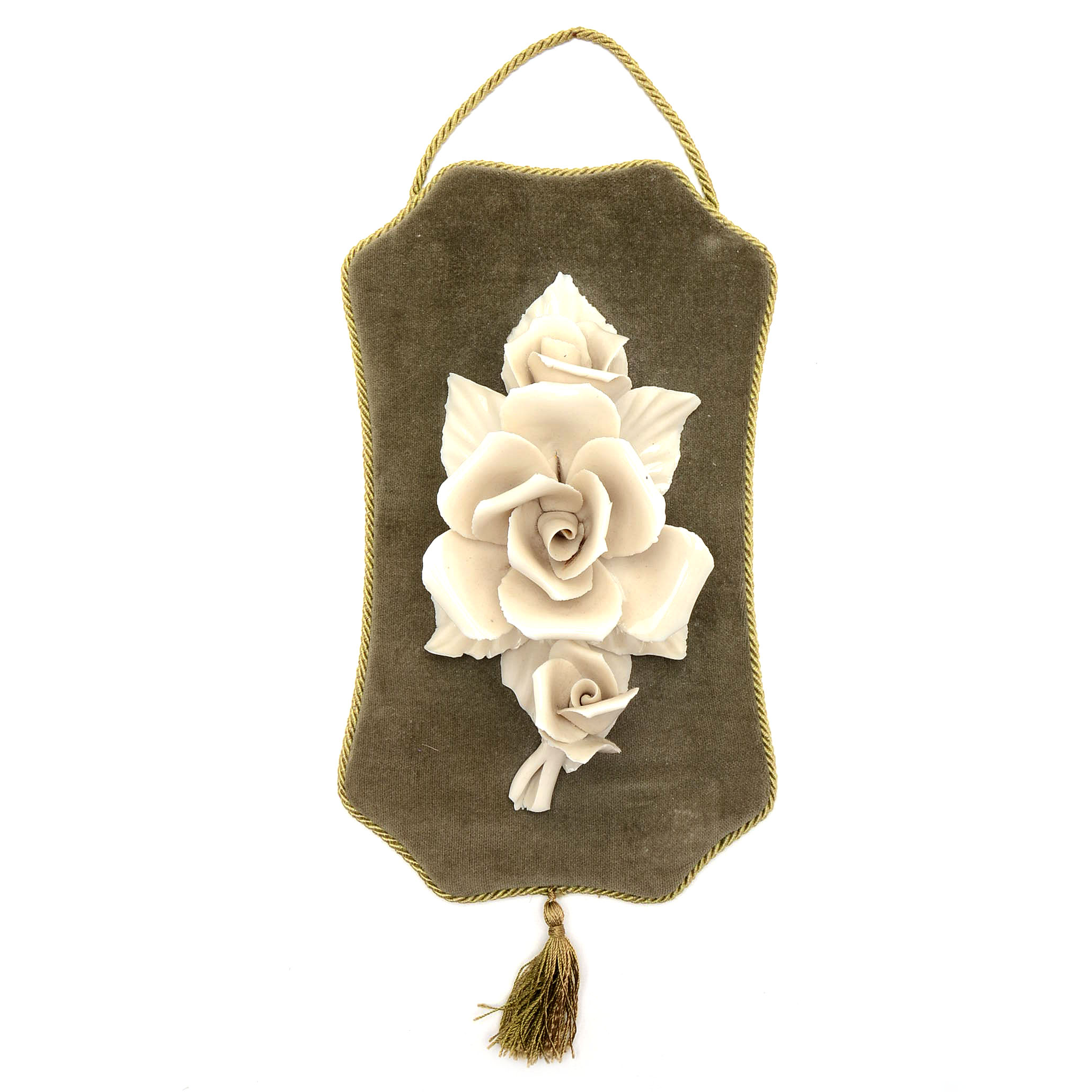 Capodimonte Style Porcelain Flower Wall Art