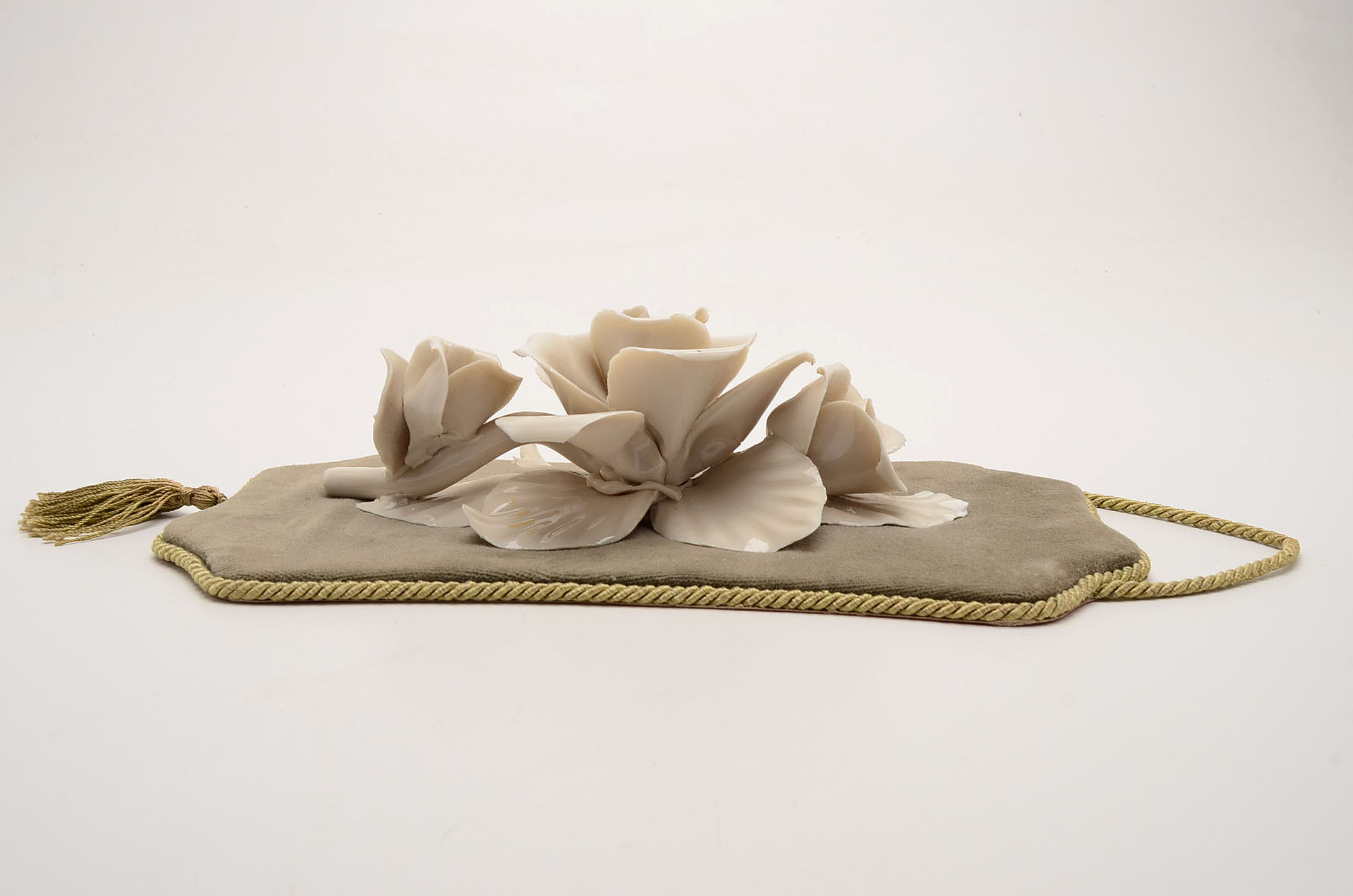 Capodimonte Style Porcelain Flower Wall Art