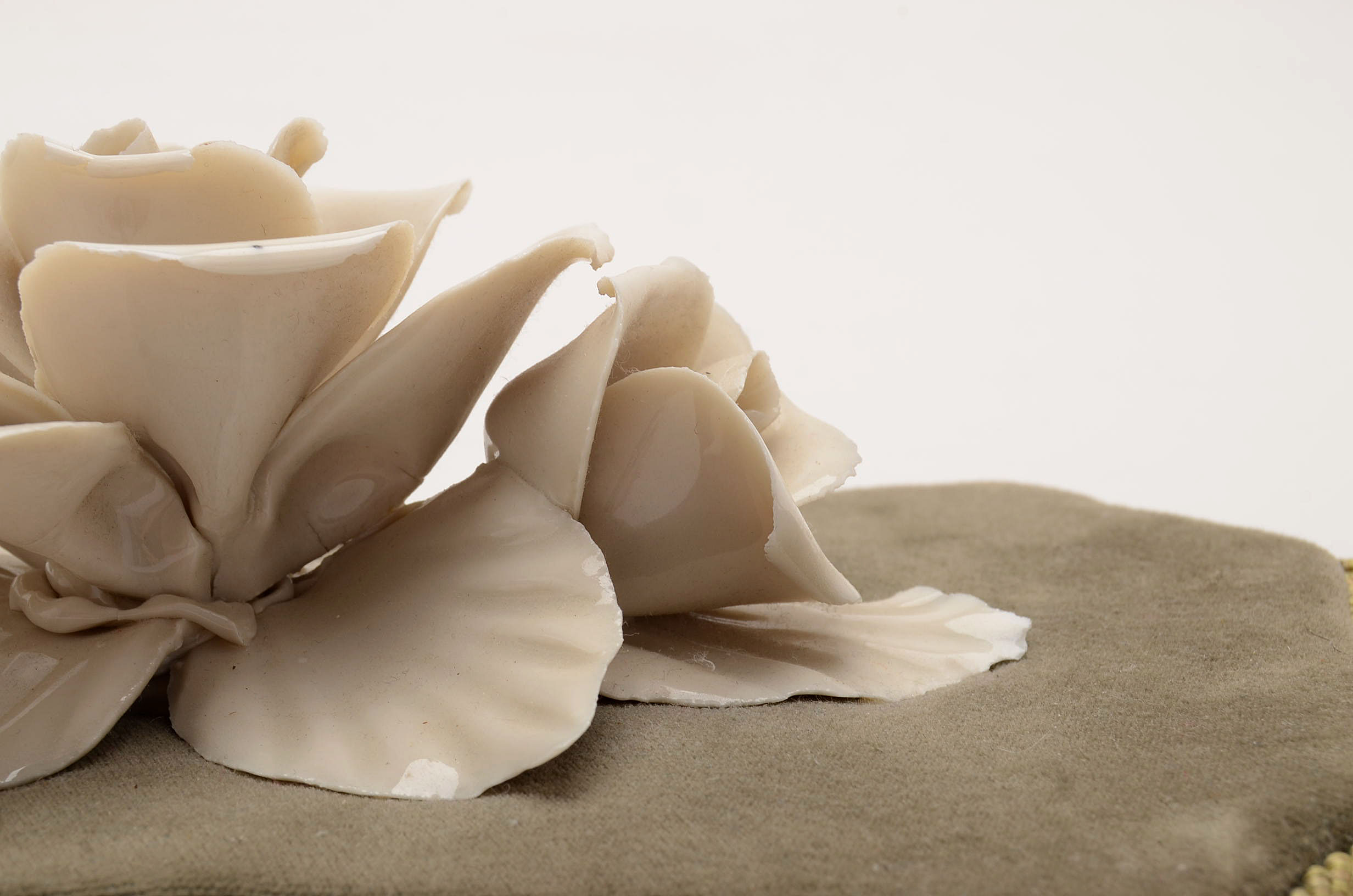 Capodimonte Style Porcelain Flower Wall Art