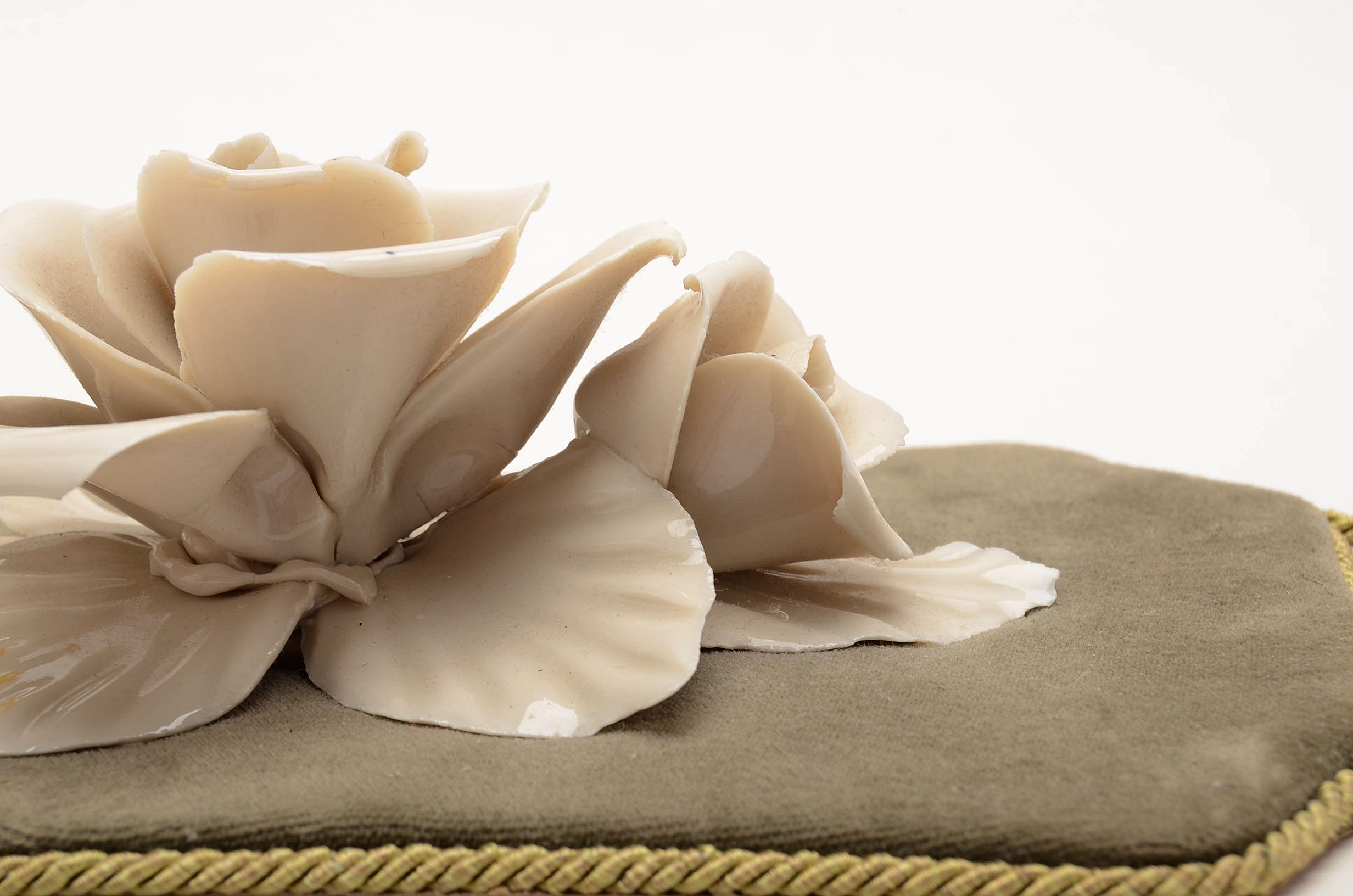 Capodimonte Style Porcelain Flower Wall Art