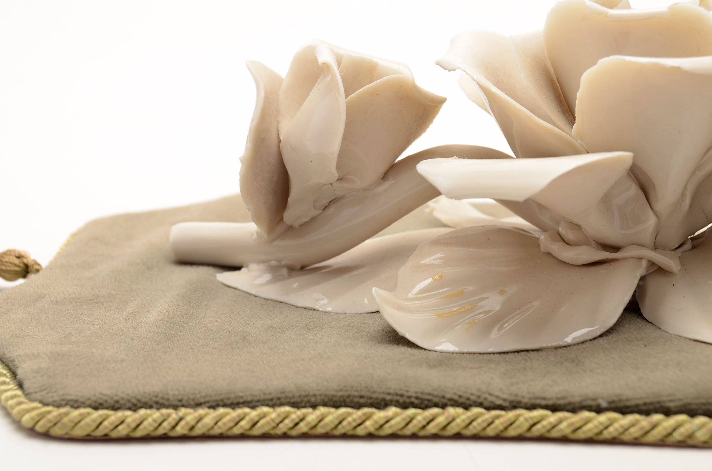 Capodimonte Style Porcelain Flower Wall Art