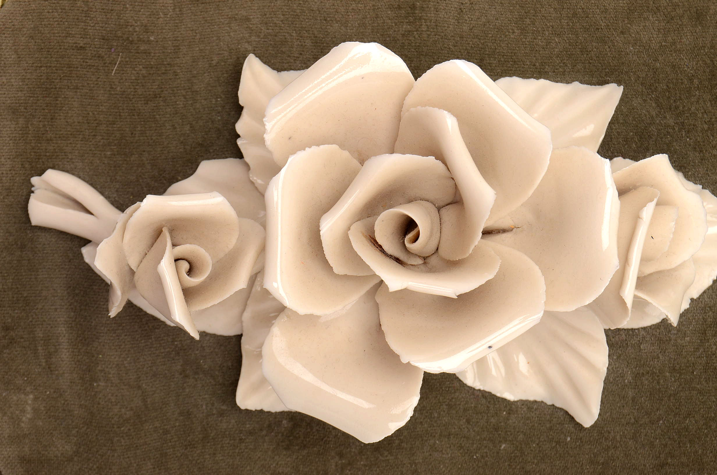 Capodimonte Style Porcelain Flower Wall Art
