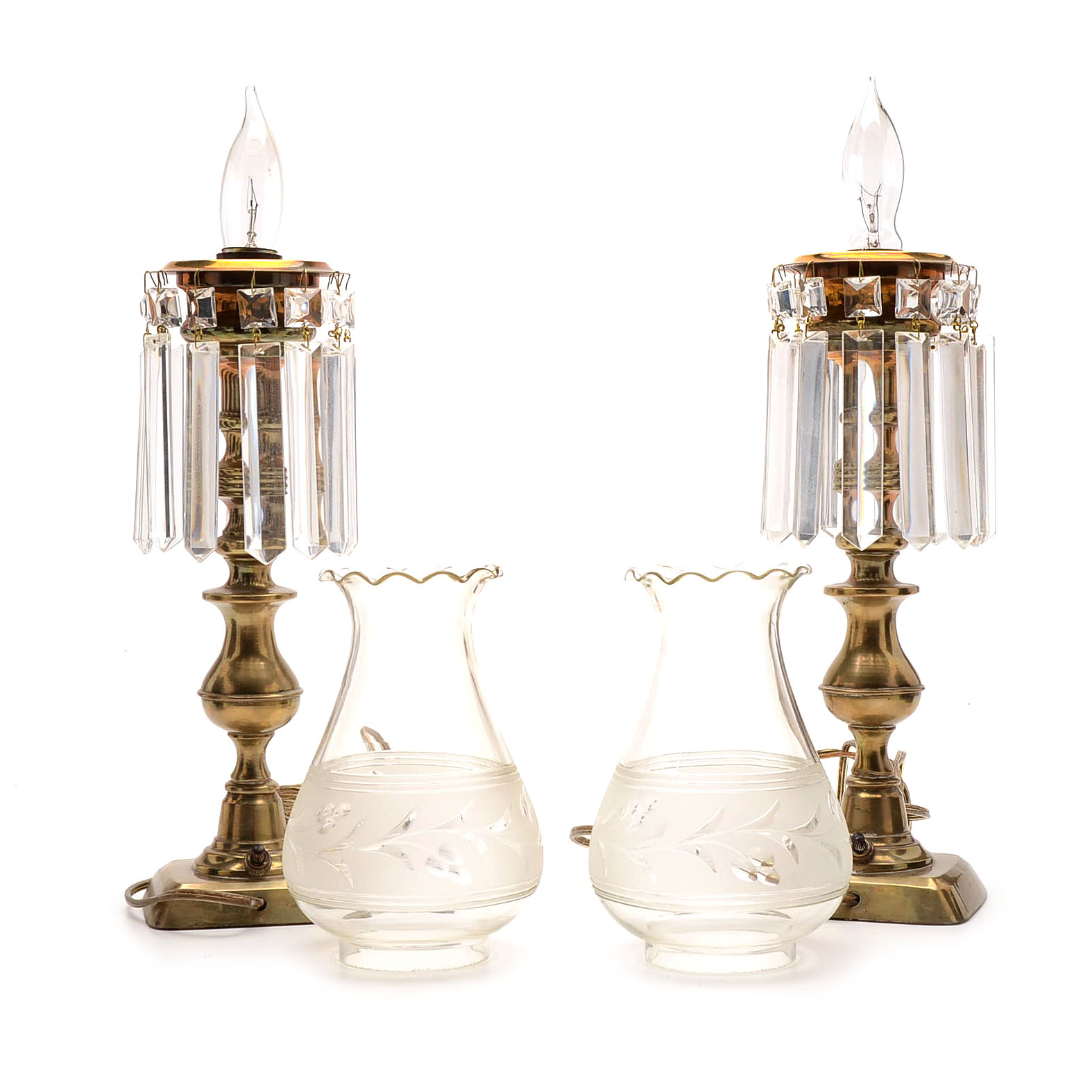 Pair of Brass Table Lamps