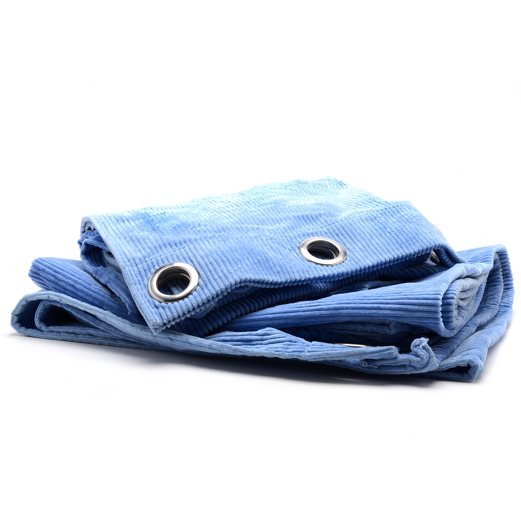 Blue Jumbo Cord Curtain Panels