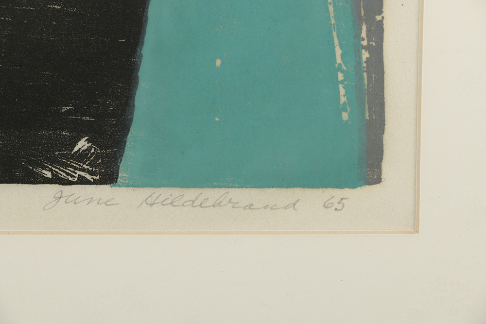 June Hildebrand Signed Limited Woodcut on Paper "Reverie"