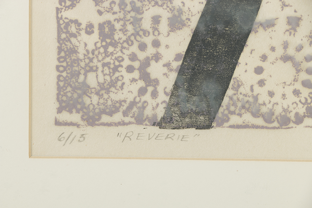 June Hildebrand Signed Limited Woodcut on Paper "Reverie"