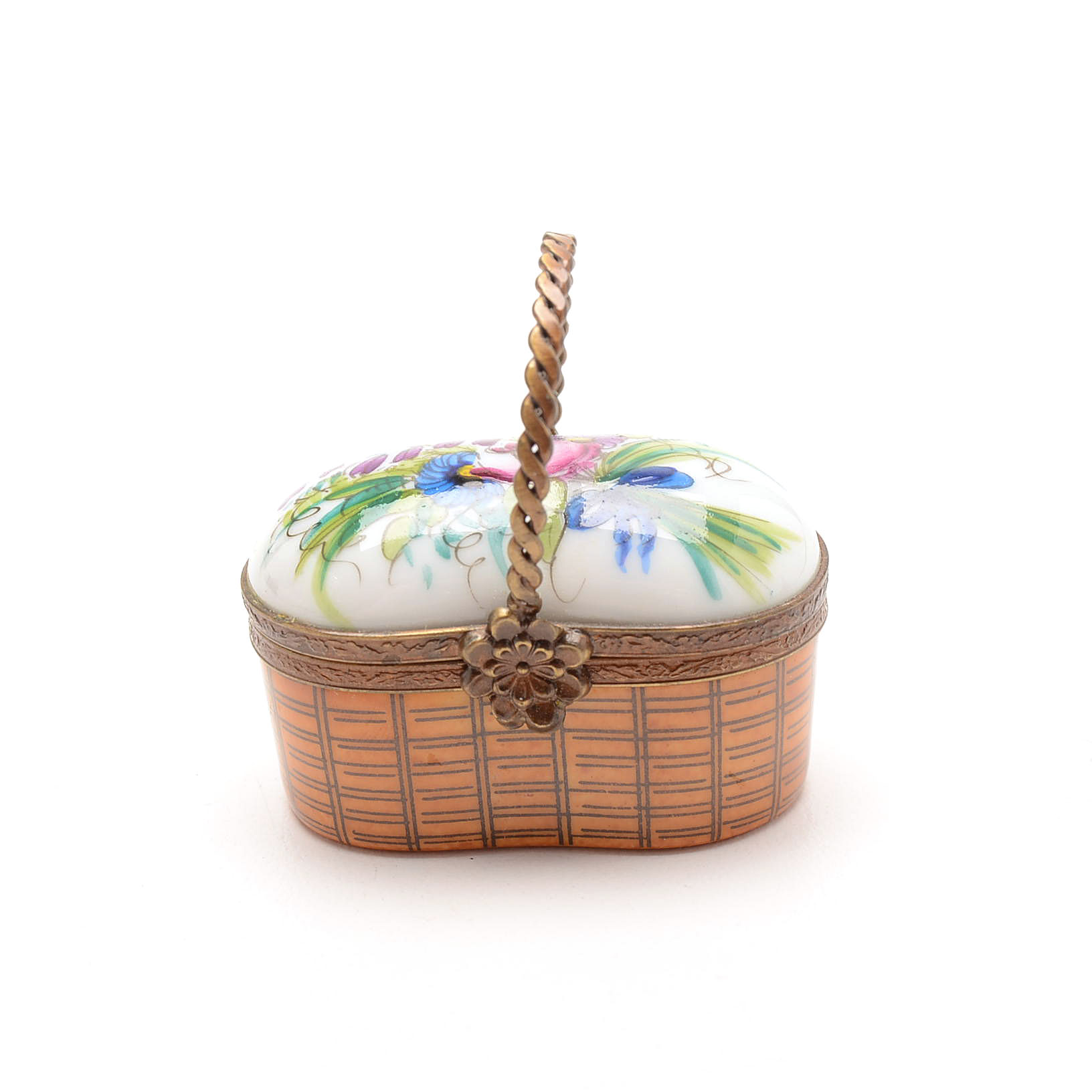 Limoges Porcelain Floral Trinket Boxes